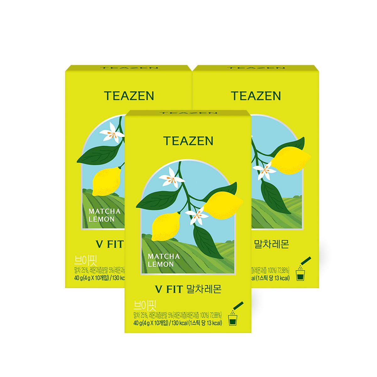 티젠(TEAZEN) 브이핏 말차레몬 10스틱X3박스