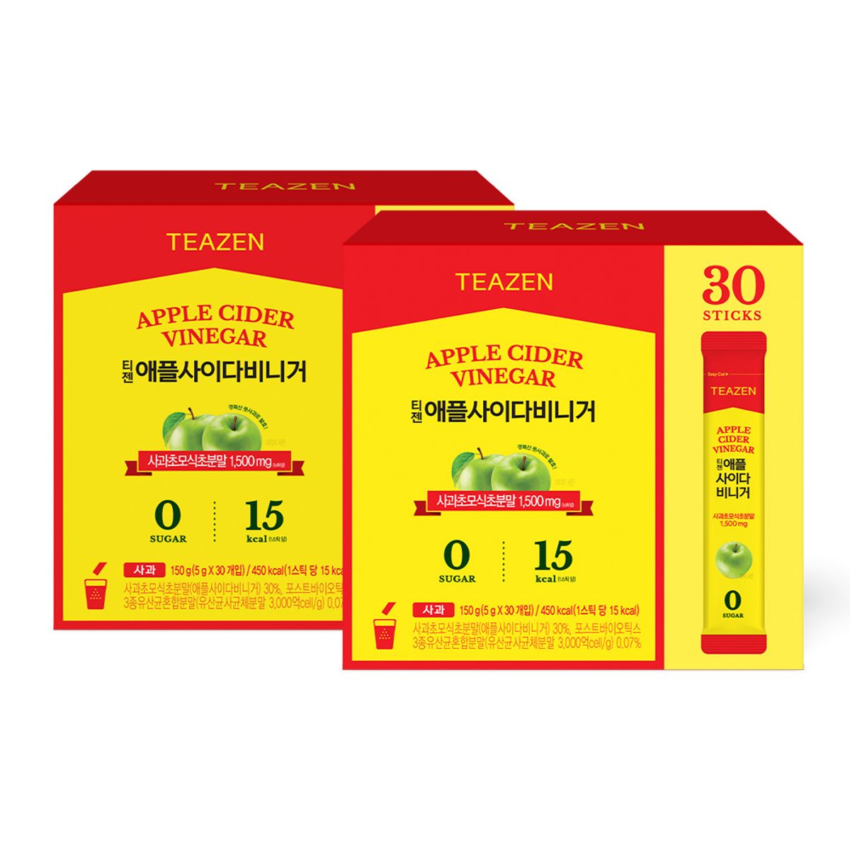 티젠(TEAZEN) 애플 사이다 비니거 30스틱X2박스