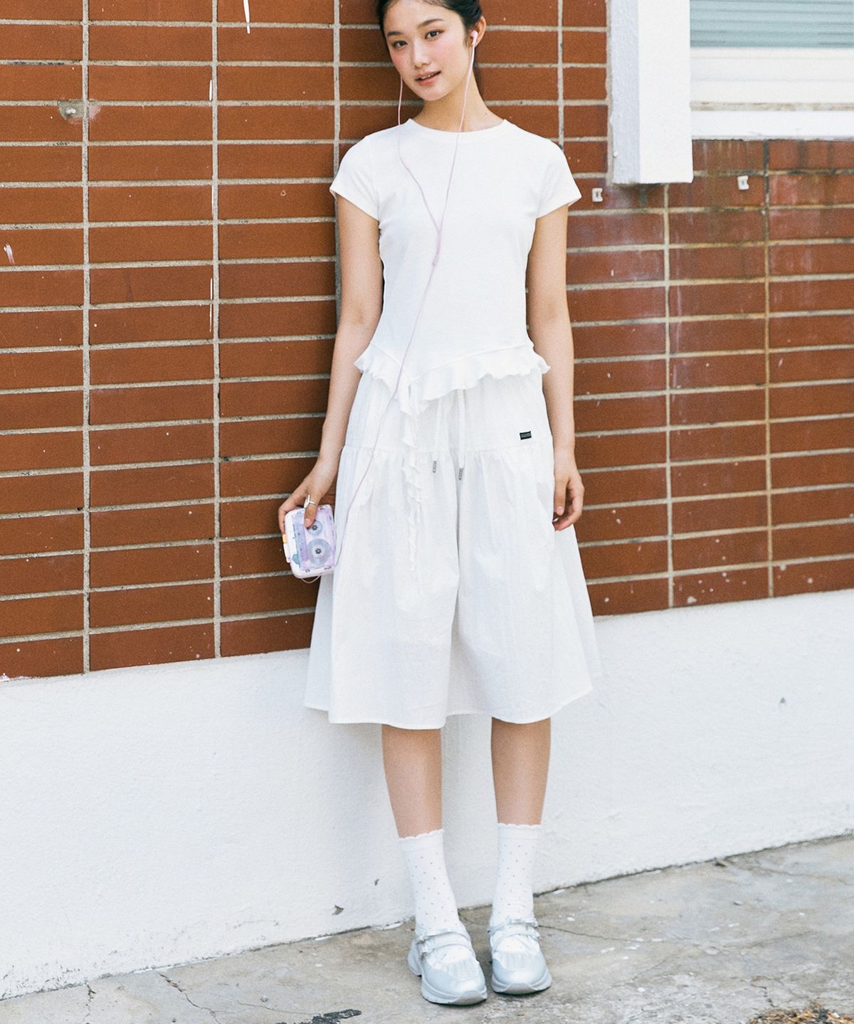 미쏘(MIXXO) 배색 밴딩 스커트 RE WHG52SS_MIWWHG53QG