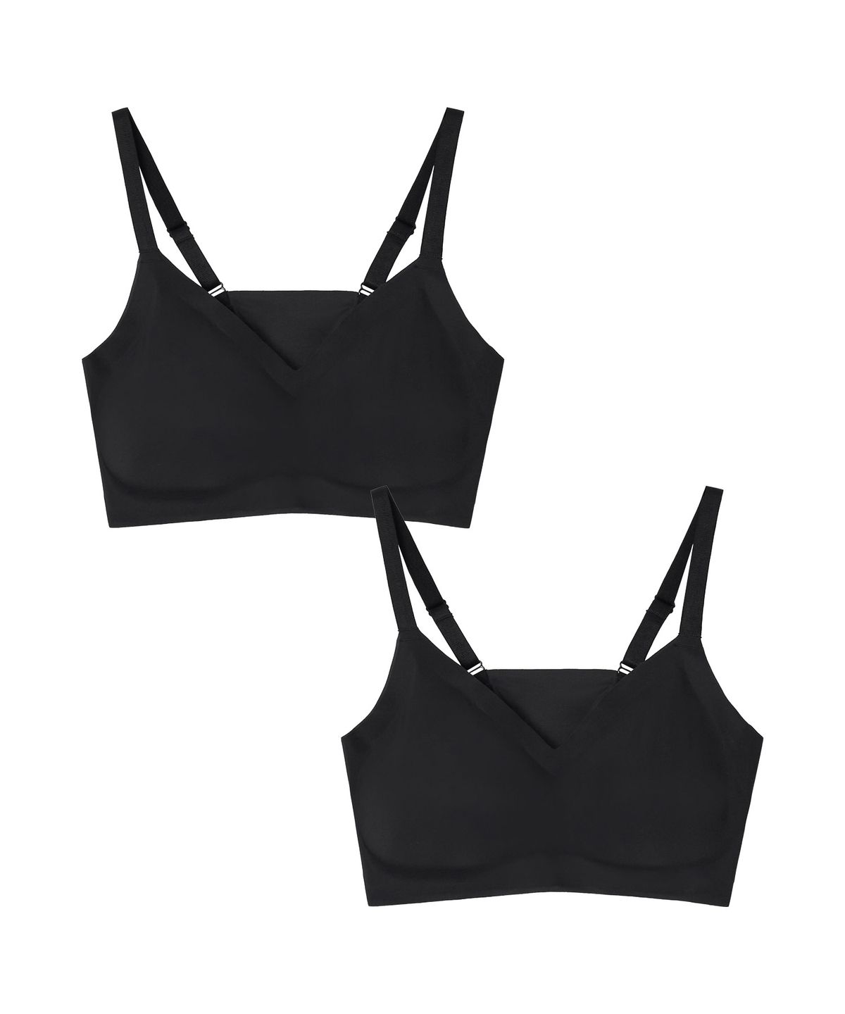 크로커다일 이너웨어(CROCODILE INNERWEAR) [2PACK] 쿨라이트 실키핏 일체형 스트랩 브라
