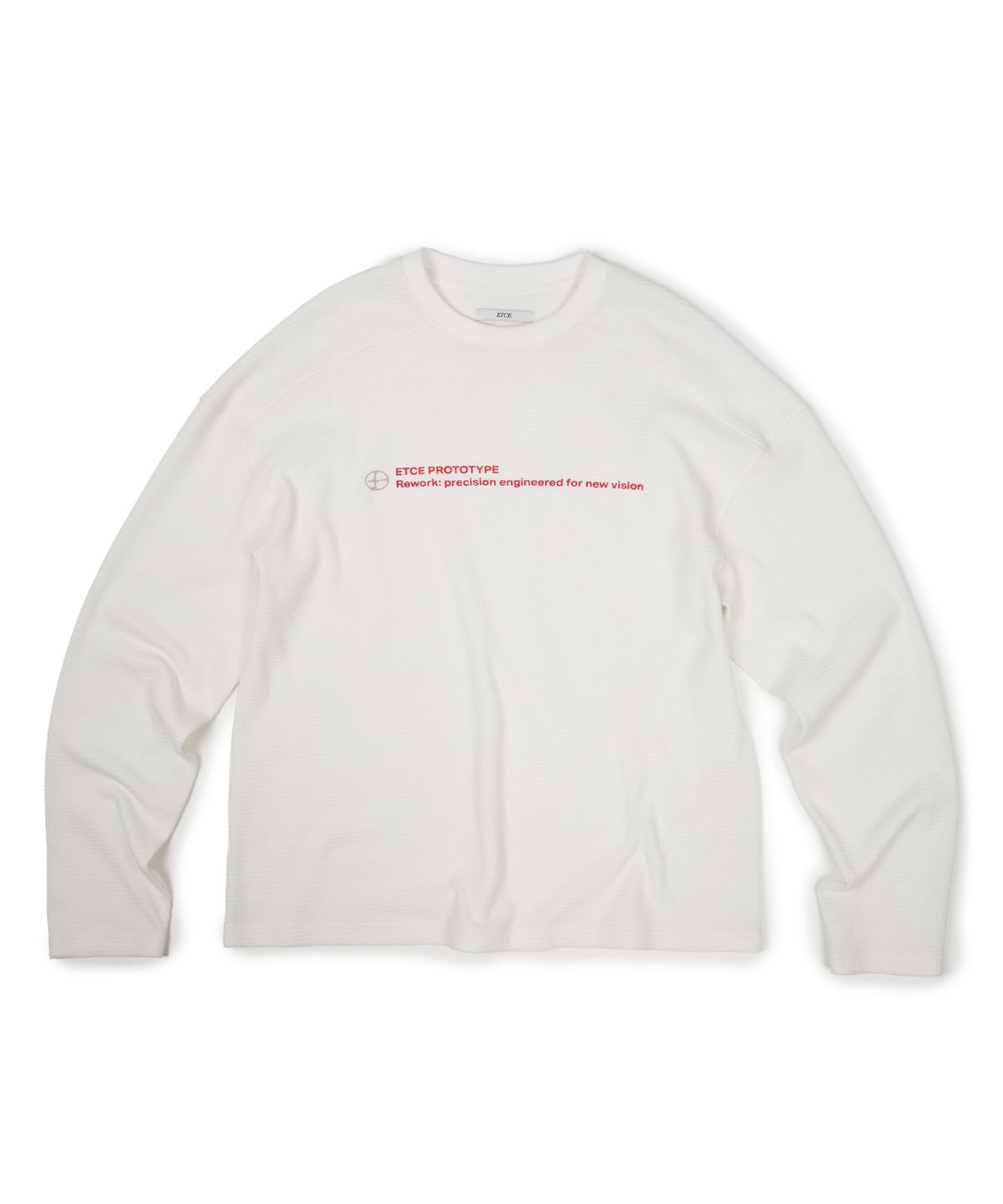 이티씨이(ETCE) TEAM WAFFLE L/S TEE (WHITE)