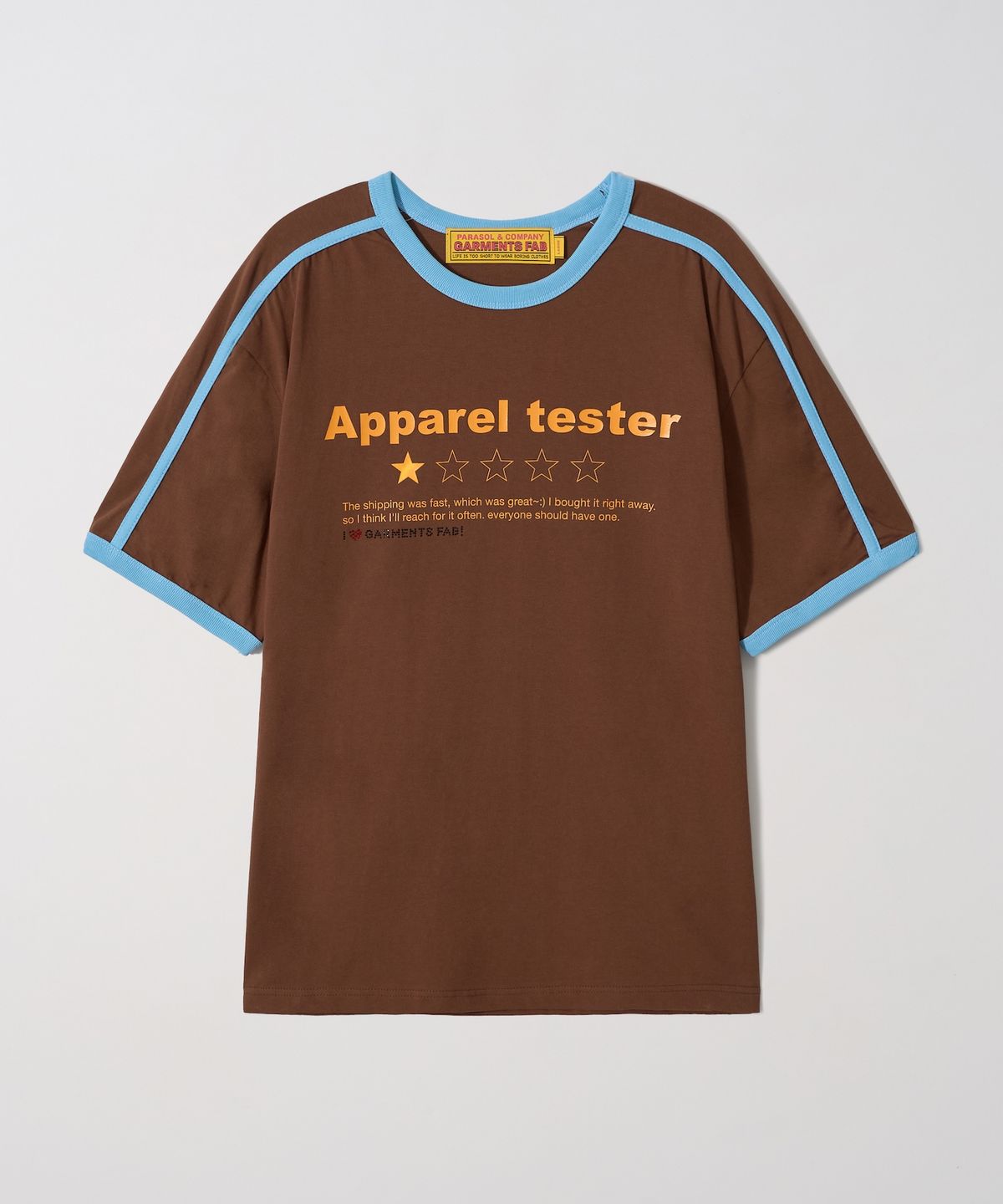 가먼츠팹(GARMENTS FAB) Apparel Tester Binding Tee (BROWN)