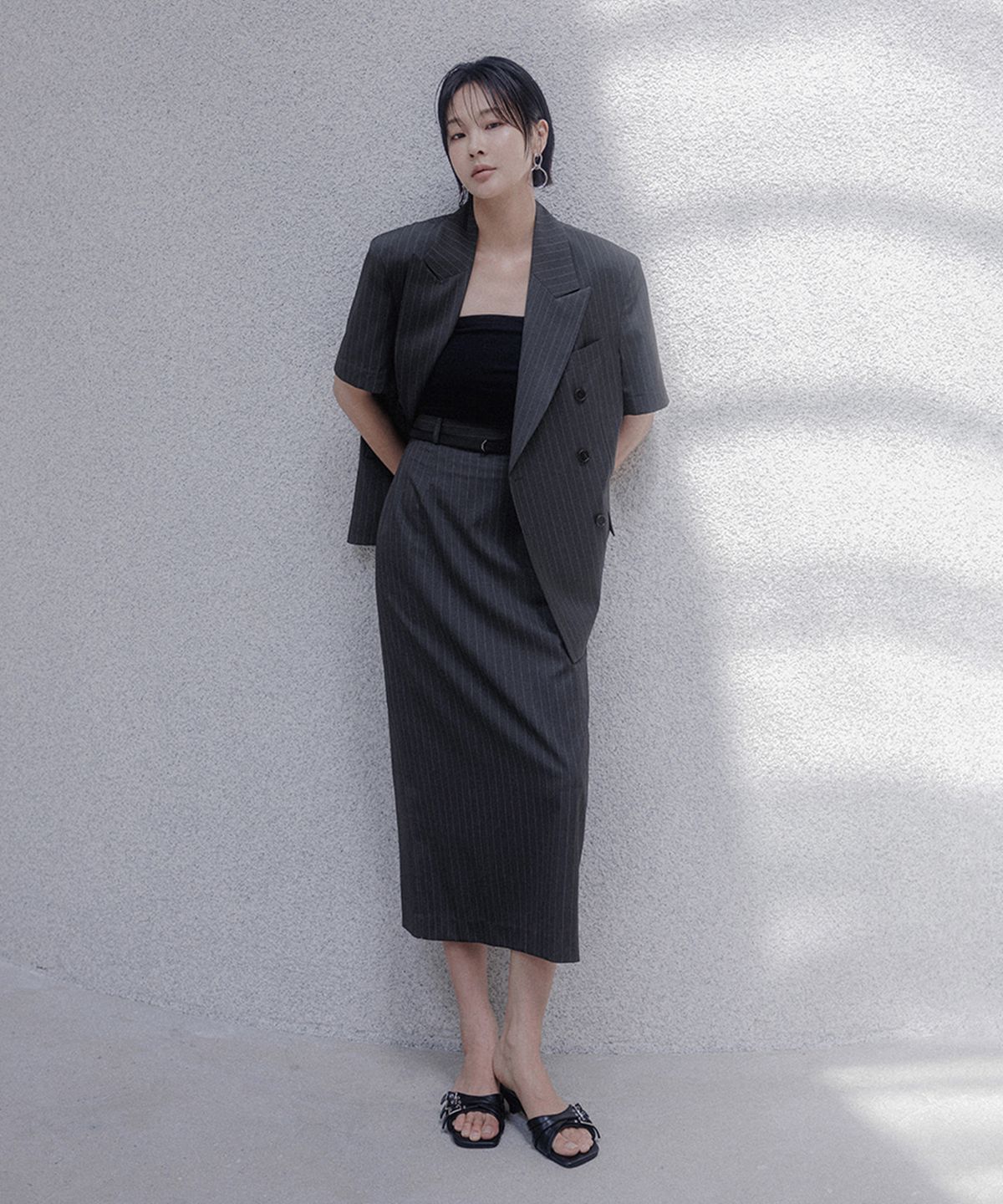 메무아(MEMUA) 핀ST써머 쿨 더블자켓 셋업