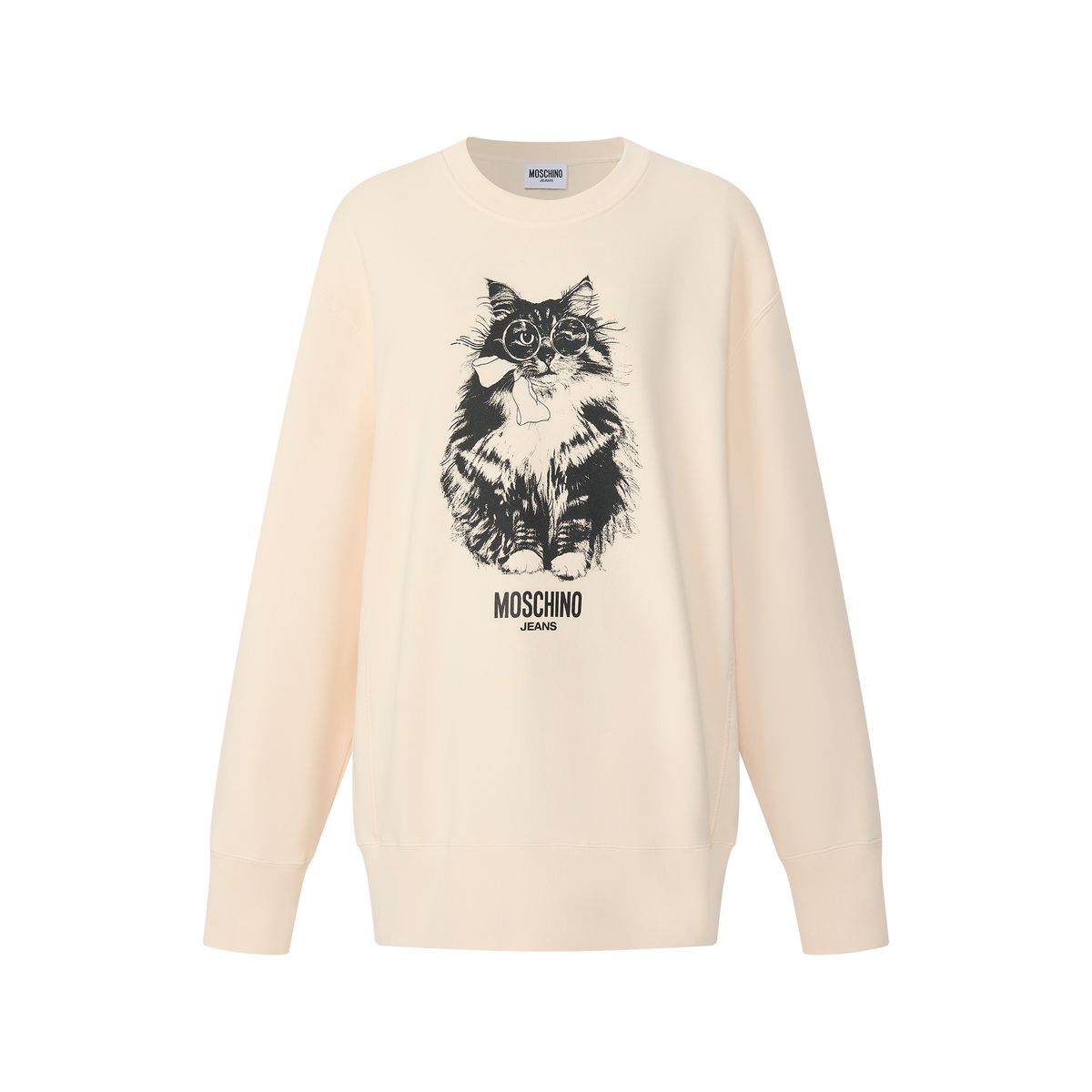 모스키노(MOSCHINO) 진스 캣 프린트 스웻셔츠