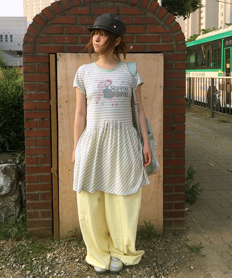 BETTY BOOP PRINCESS UNICORN STRIPE DRESS GREEN