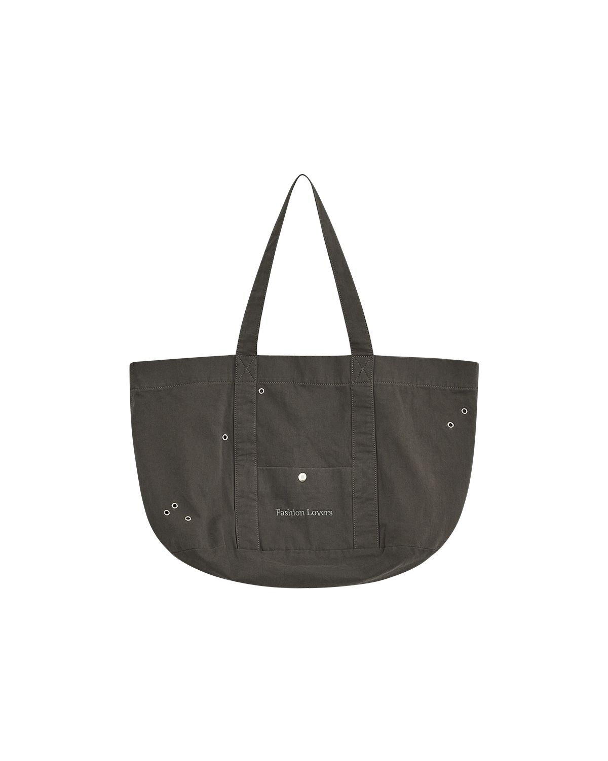 더뮤지엄비지터(THEMUSEUMVISITOR) FASHION LOVERS EYELET SHOULDER BAG (CHARCOAL)