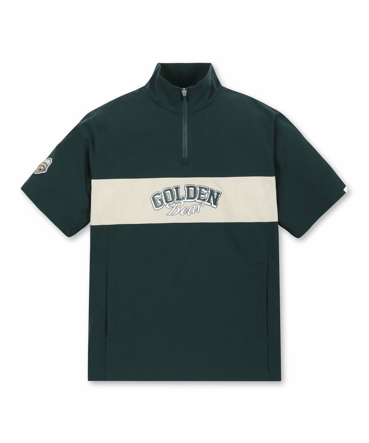 골든베어(GOLDEN BEAR) (M) Chest Boarder Line Woven Pullover G4TAM26291GRX