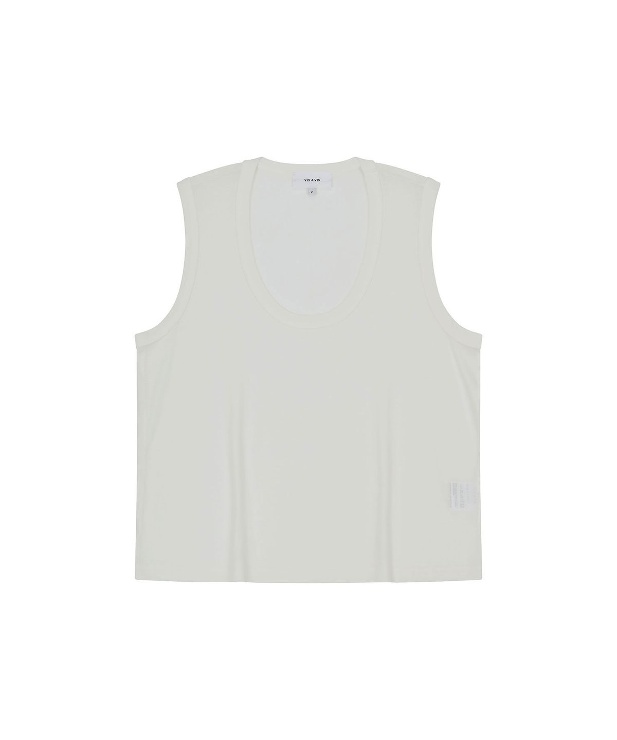 비자비(VIS A VIS) U-NECK SLEEVELESS TOP (WHITE)