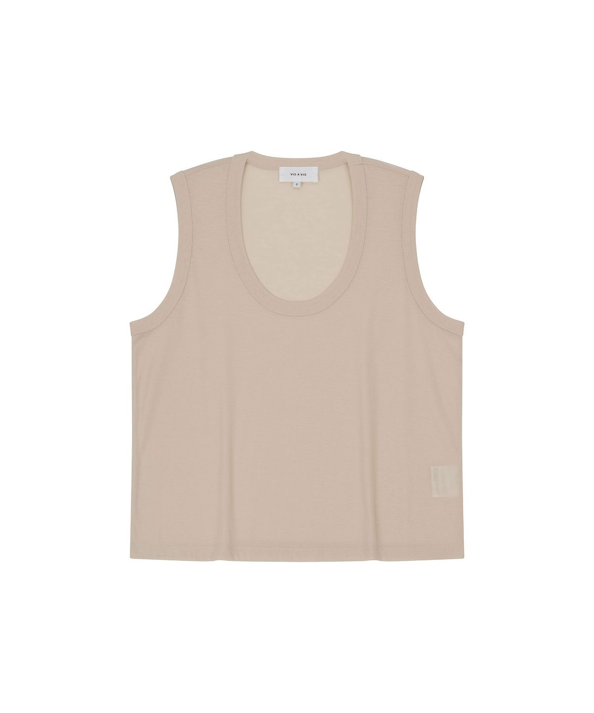 비자비(VIS A VIS) U-NECK SLEEVELESS TOP (BEIGE)