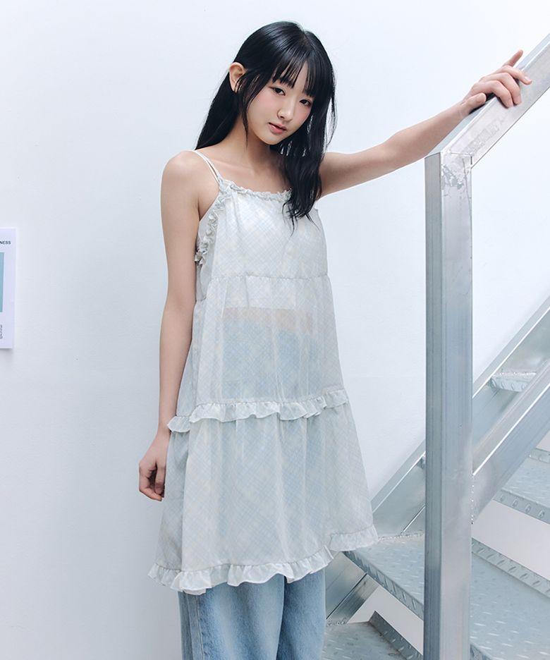 FRILL LAYERED BUSTIER DERSS_YELLOW