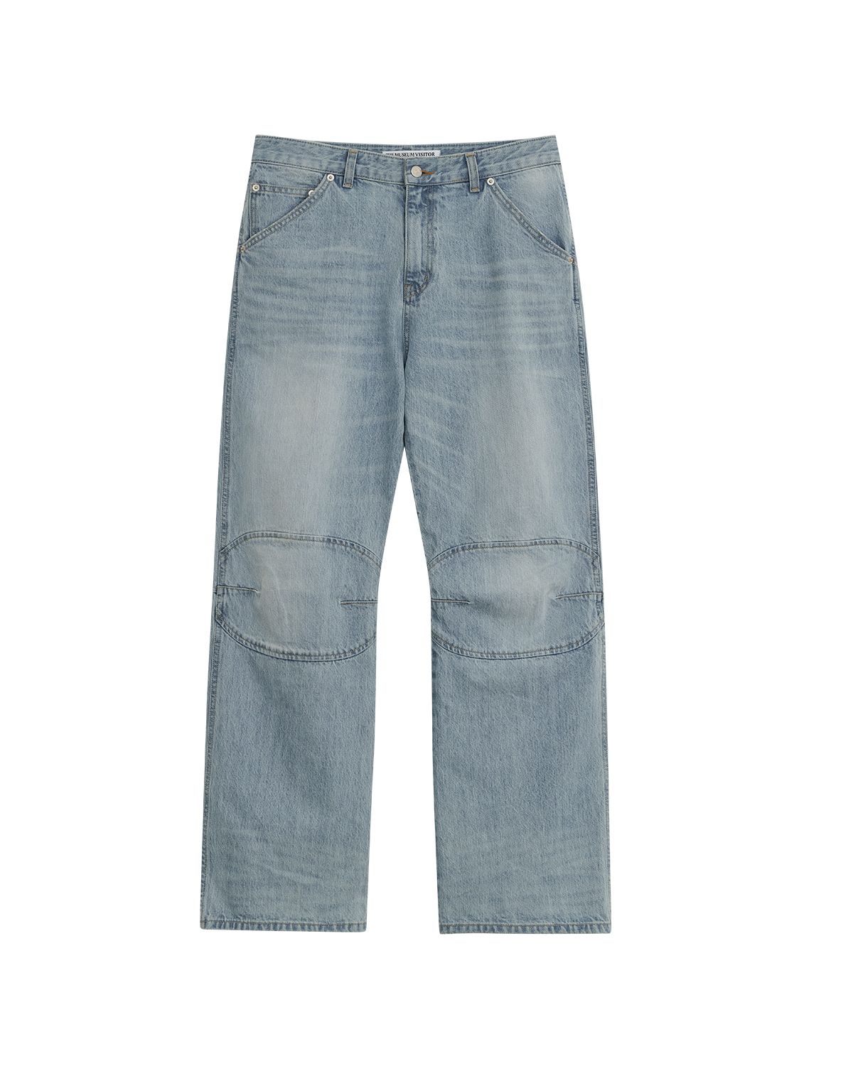 더뮤지엄비지터(THEMUSEUMVISITOR) DART WASHED DENIM PANTS (LIGHT BLUE)