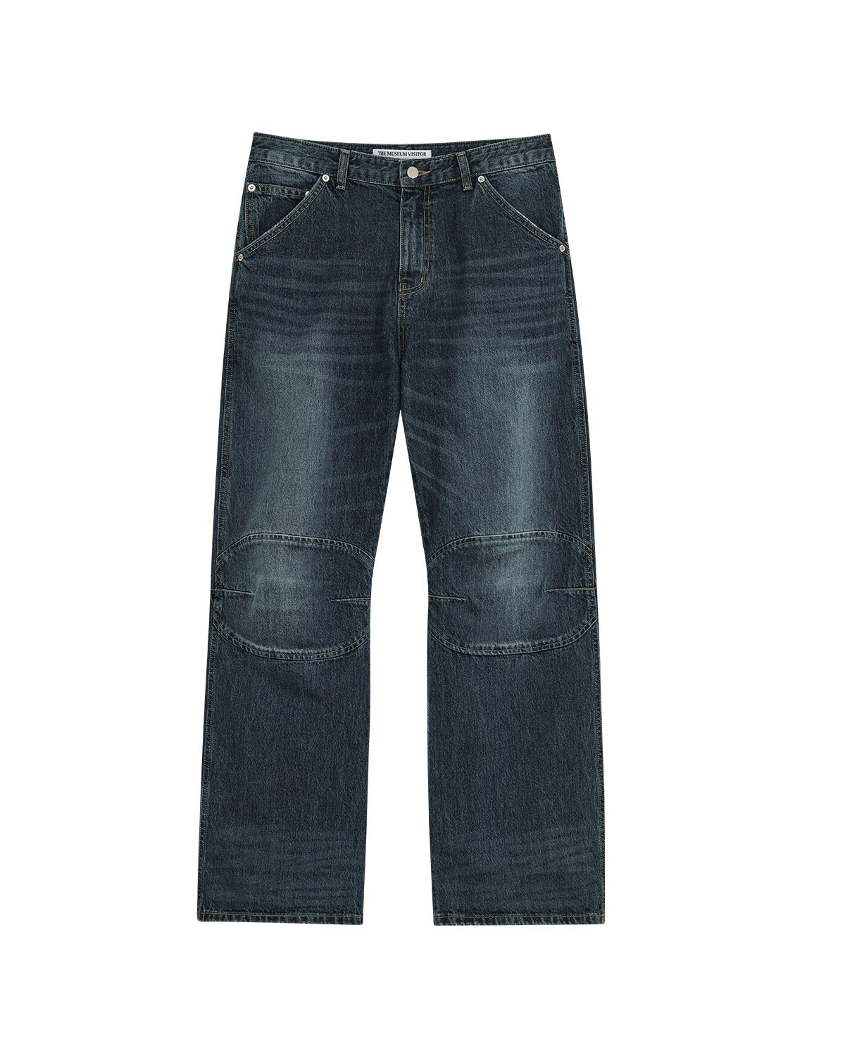 더뮤지엄비지터(THEMUSEUMVISITOR) DART WASHED DENIM PANTS (BLUE)