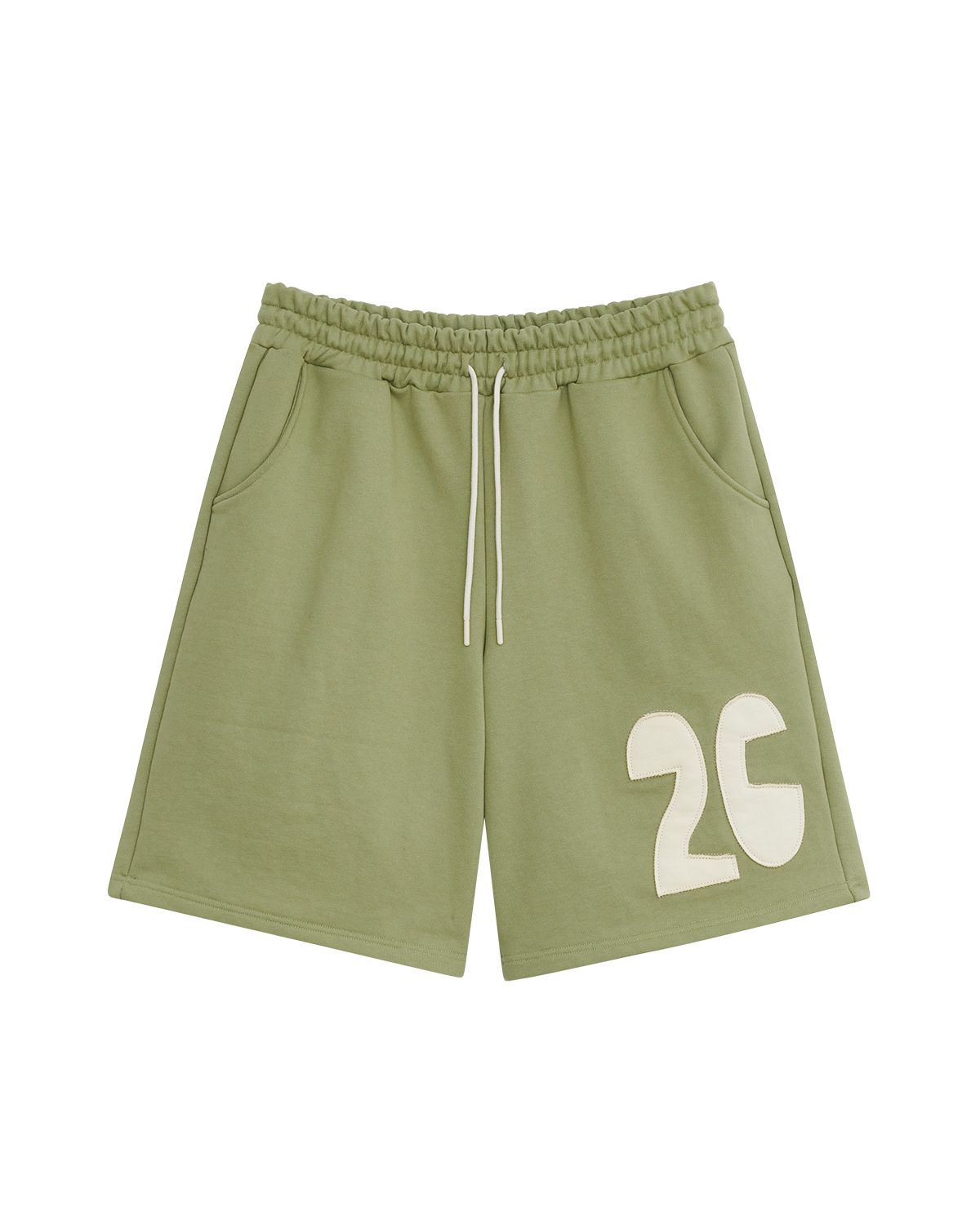 더뮤지엄비지터(THEMUSEUMVISITOR) 26 APPLIQUE BERMUDA PANTS (OLIVE)