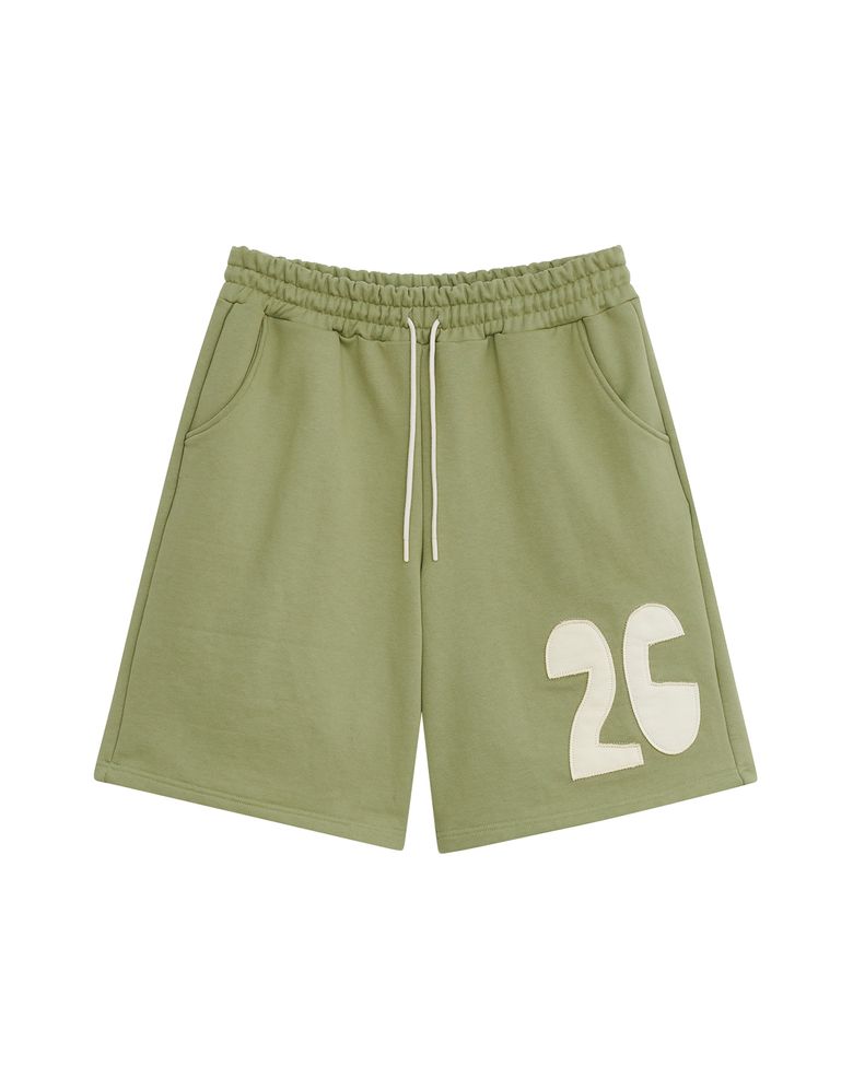 26 APPLIQUE BERMUDA PANTS (OLIVE)