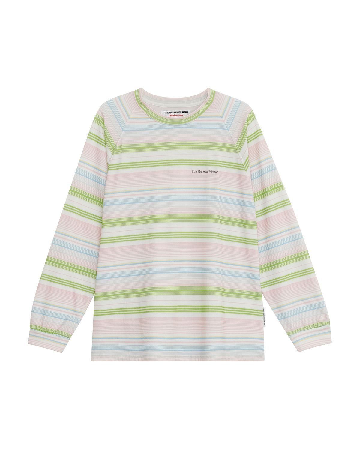 더뮤지엄비지터(THEMUSEUMVISITOR) MULTI STRIPE SUMMER LONG SLEEVE (PINK)