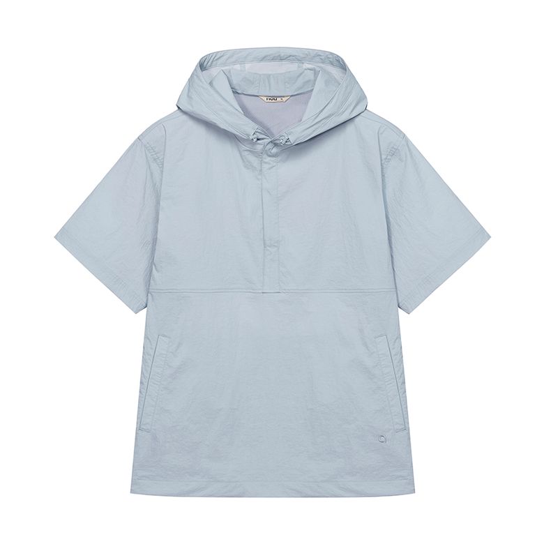 에어로쉘 반팔 후드 아노락 Light Blue