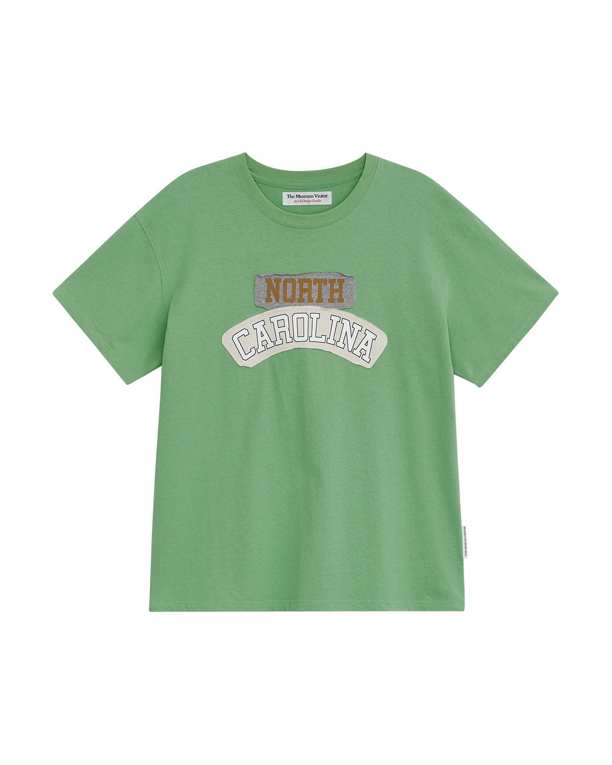 더뮤지엄비지터(THEMUSEUMVISITOR) NORTH CAROLINA OVERFIT T-SHIRT (GREEN)