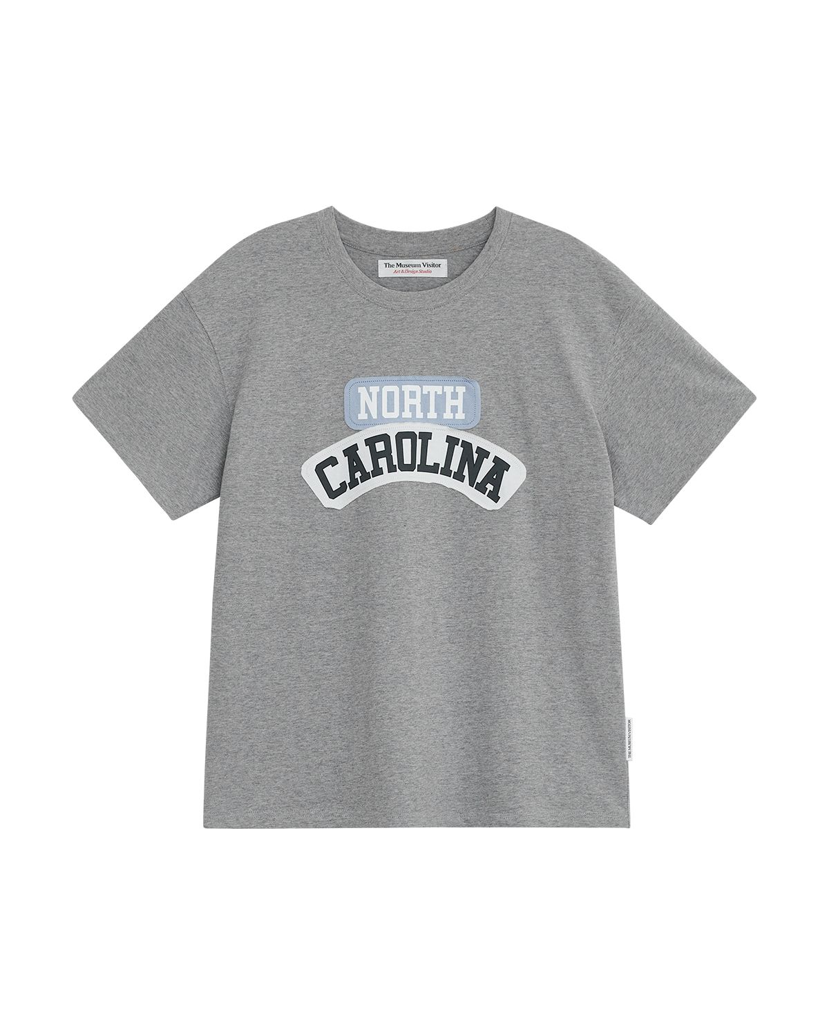 더뮤지엄비지터(THEMUSEUMVISITOR) NORTH CAROLINA OVERFIT T-SHIRT (MELANGE GREY)