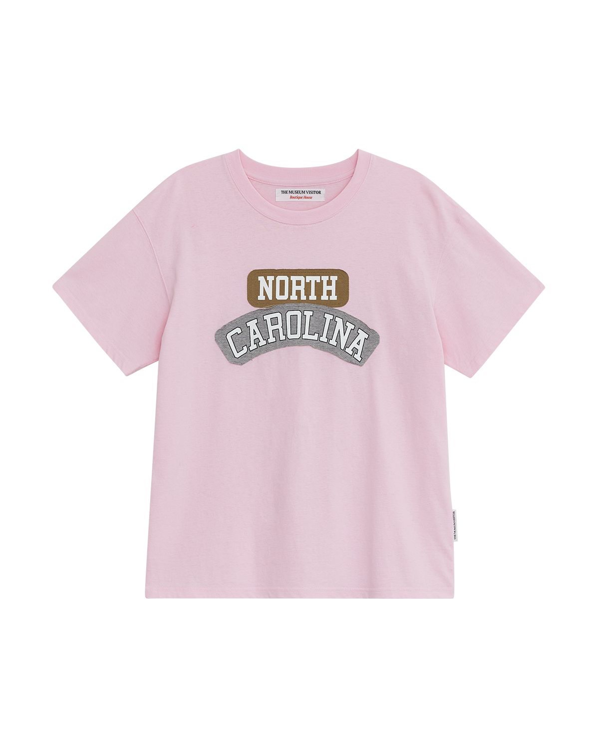 더뮤지엄비지터(THEMUSEUMVISITOR) NORTH CAROLINA OVERFIT T-SHIRT (PINK)