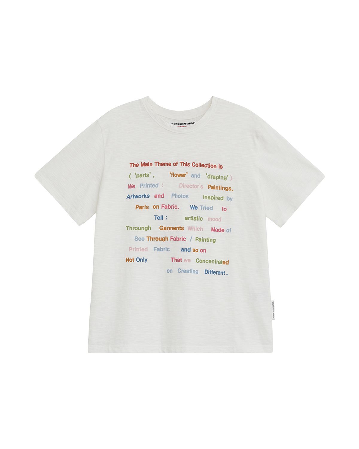 더뮤지엄비지터(THEMUSEUMVISITOR) COLOR TYPO SLUB T-SHIRT (WHITE)