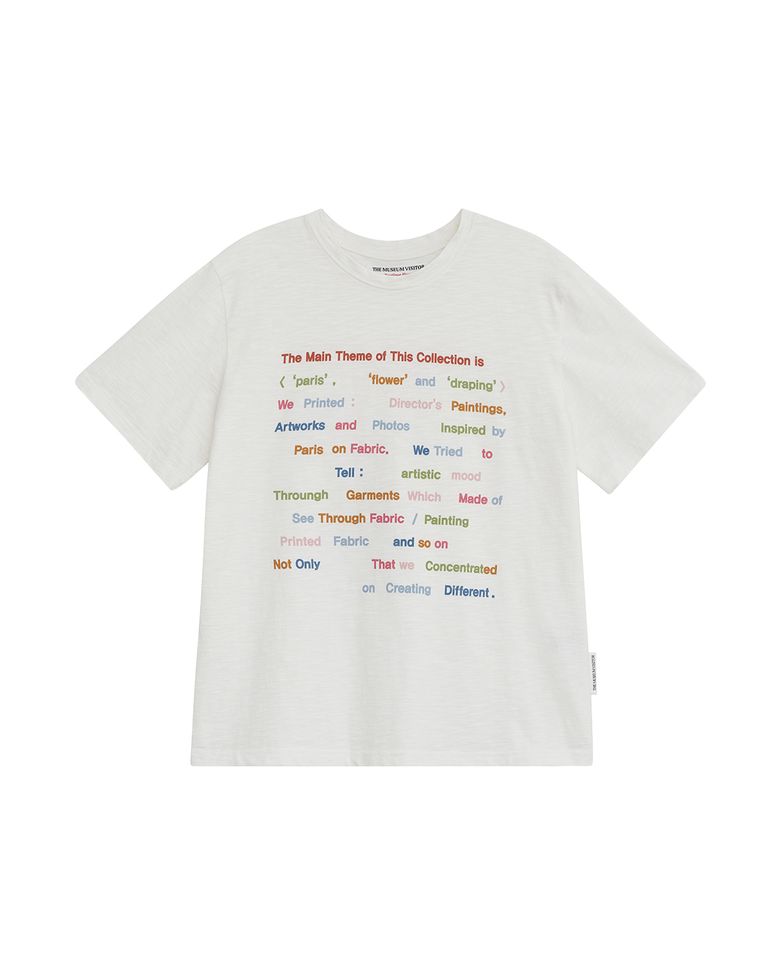COLOR TYPO SLUB T-SHIRT (WHITE)