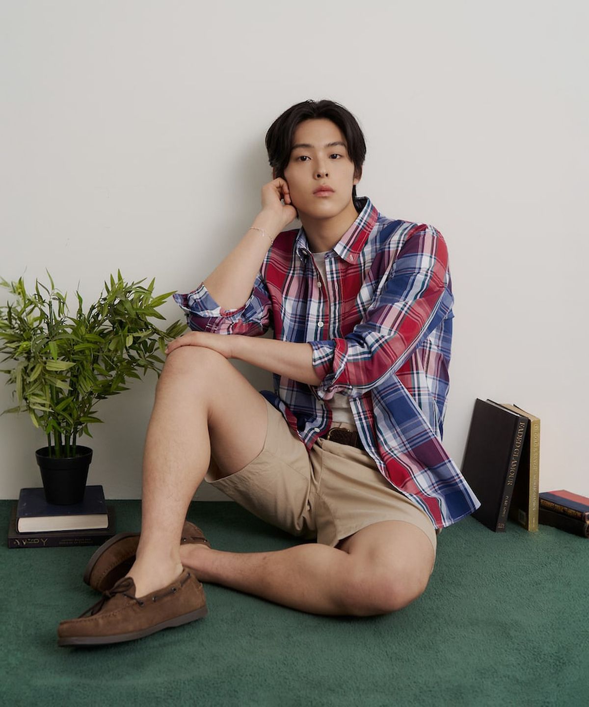 빈폴 멘(BEANPOLE MEN) 마드라스 체크 셔츠  레드