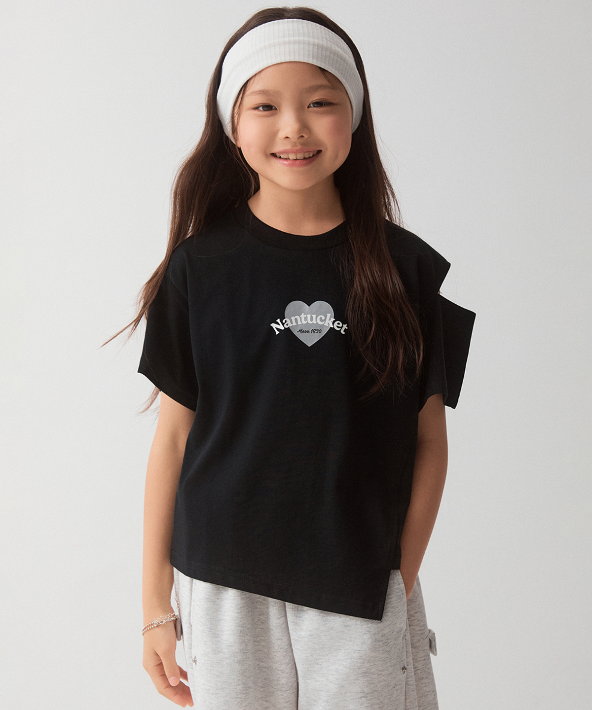 스파오 키즈(SPAO KIDS) [키즈] 여아 절개 반팔티 (RE)_SPRPG25KG6