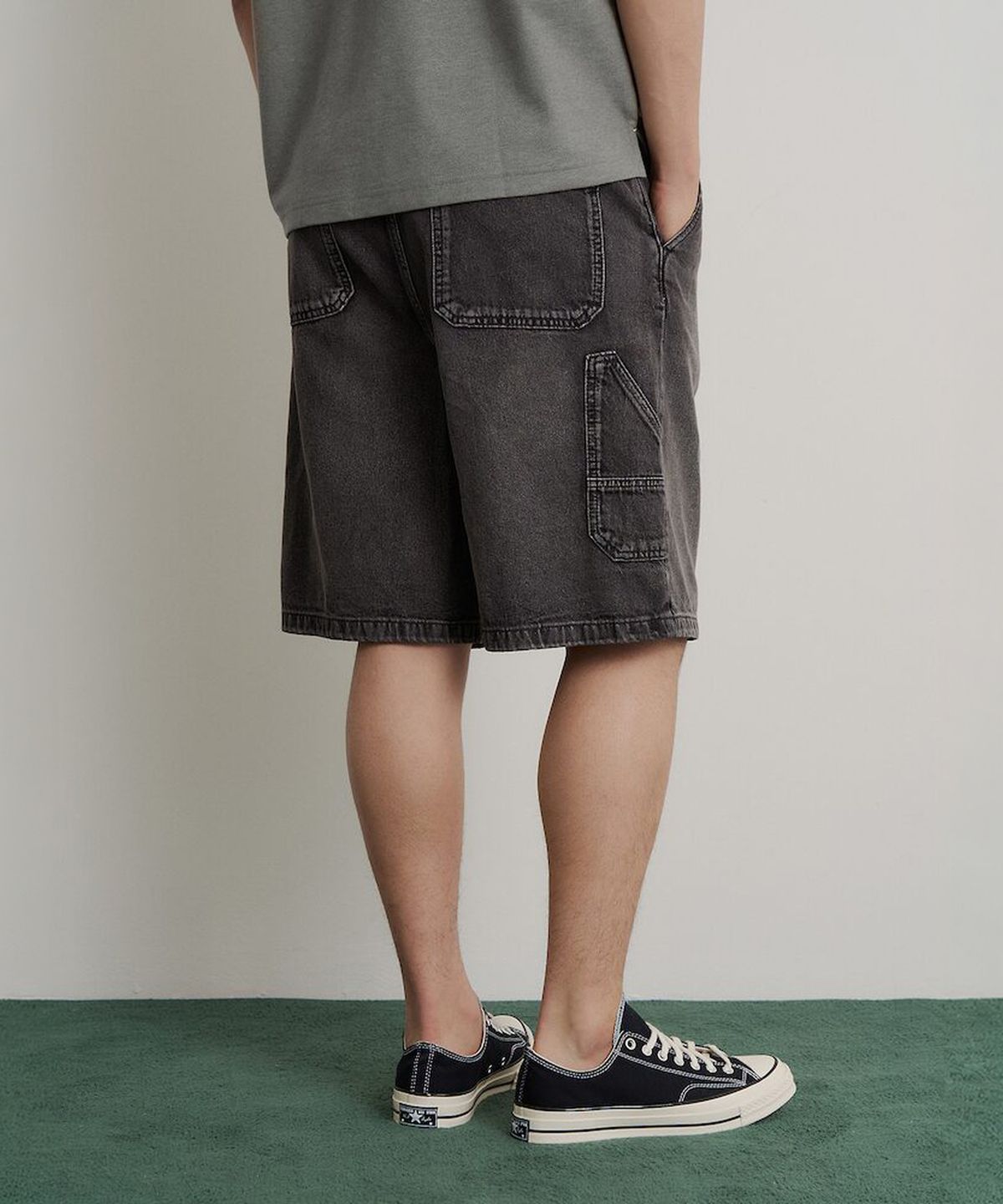 빈폴 멘(BEANPOLE MEN) 버뮤다 데님 팬츠  애쉬