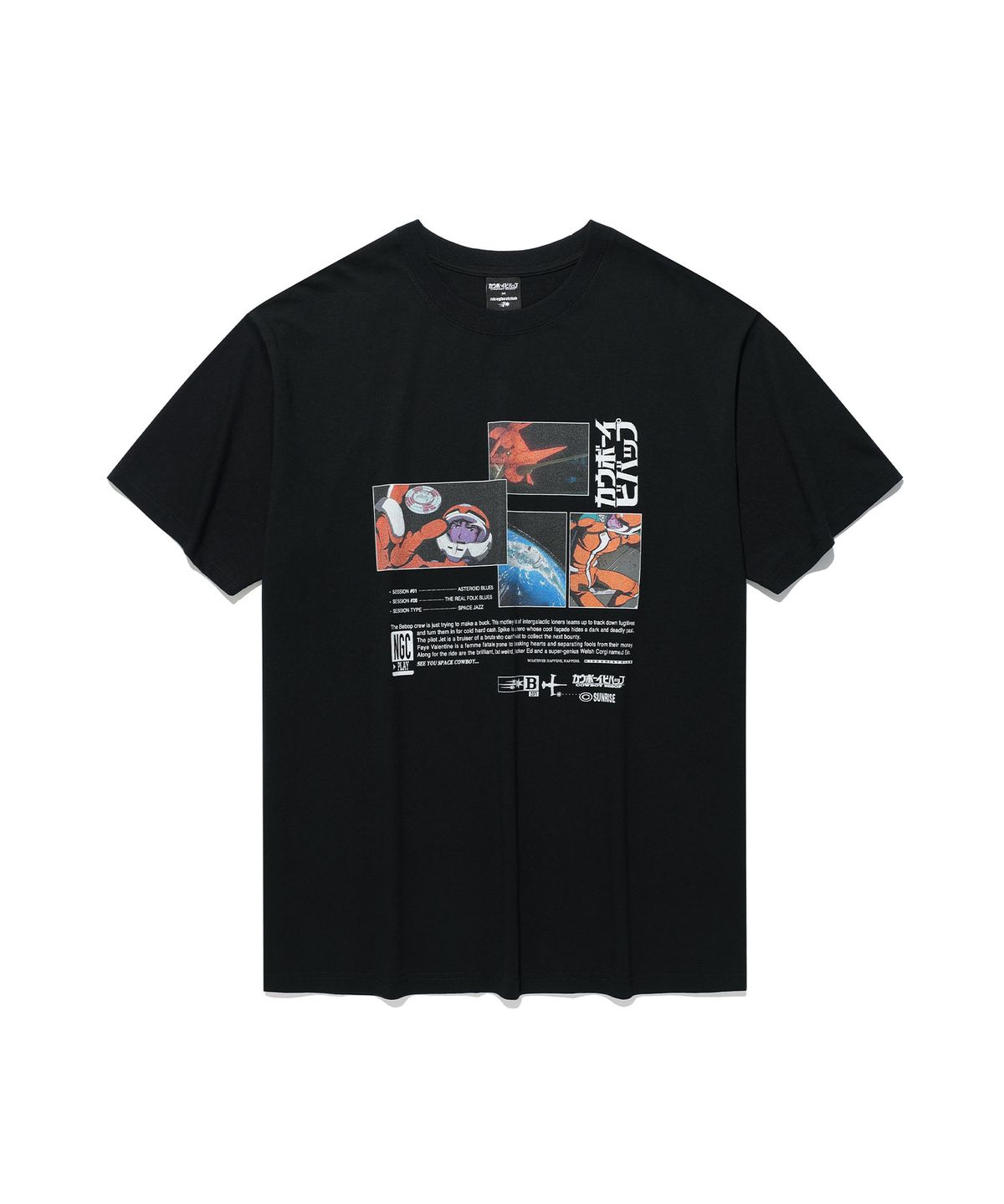 나이스고스트클럽(NICEGHOSTCLUB) X COWBOY BEBOP SPACE GATE TEE_BLACK(NG2GMUT501D)