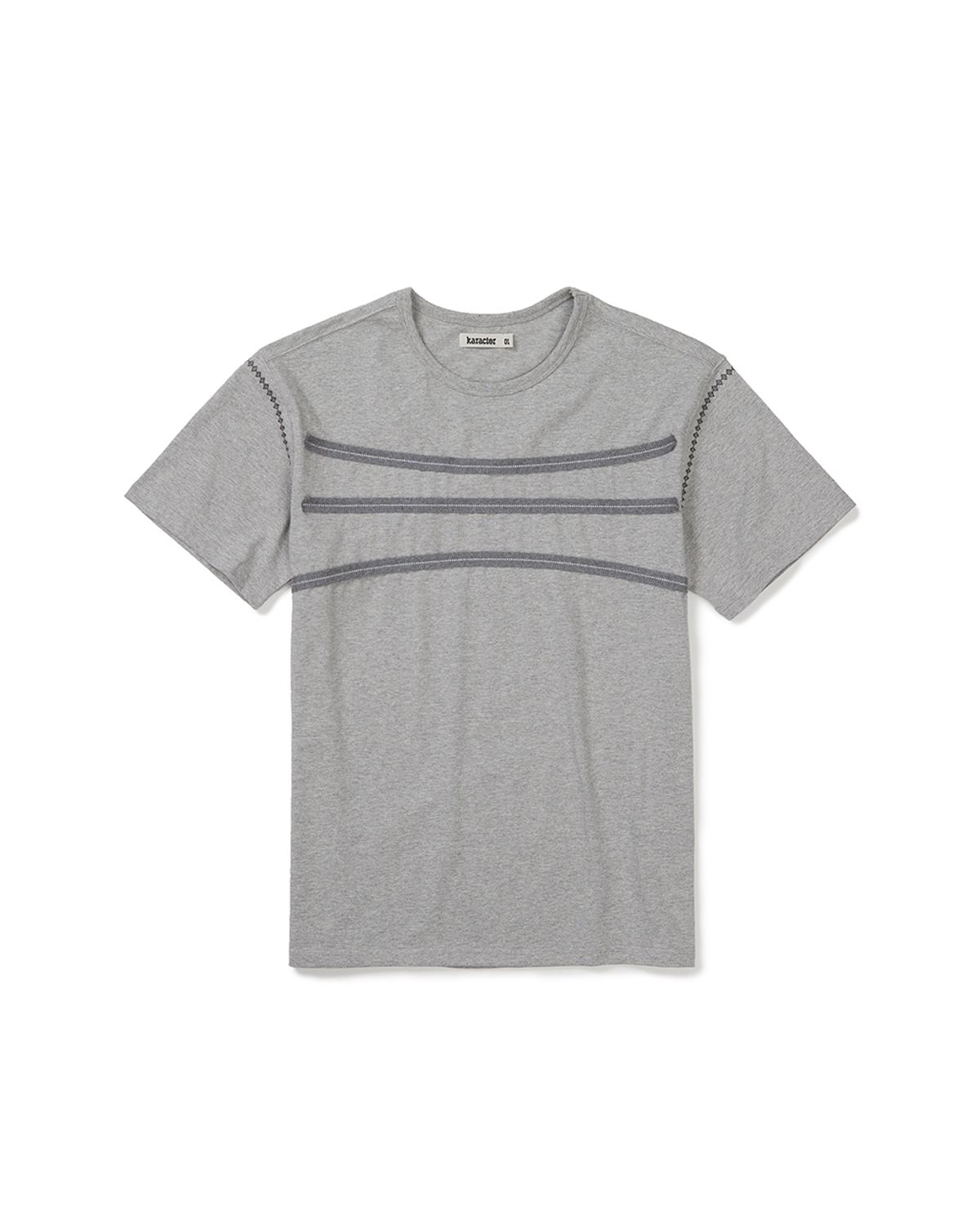 카락터(KARACTOR) Orbit half T-shirts / Melange gray