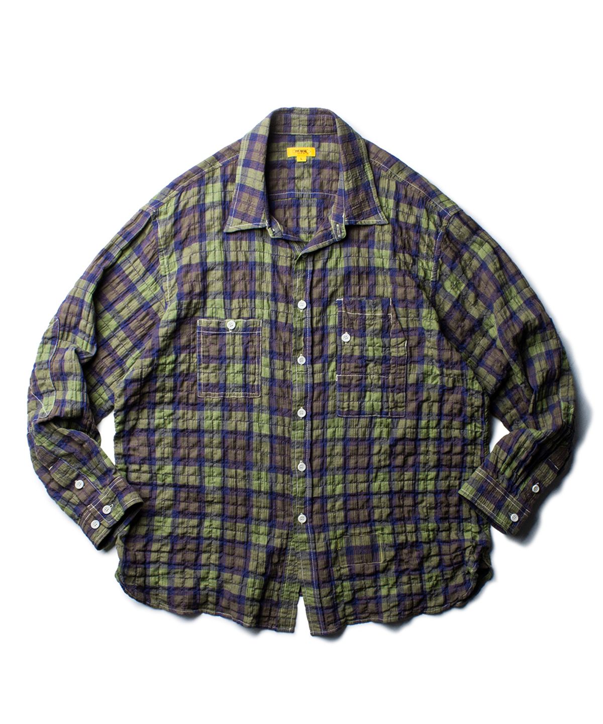 더 레스큐(THE RESQ) PLAID CHECK TEDDY SHIRT [GREEN]