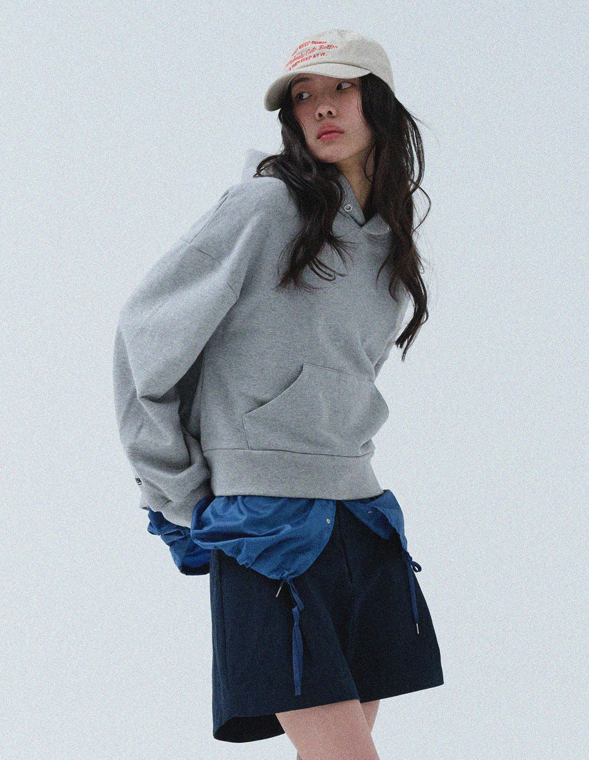 네일비(NEILBE) 임밸런스 스웻후디 lava gray