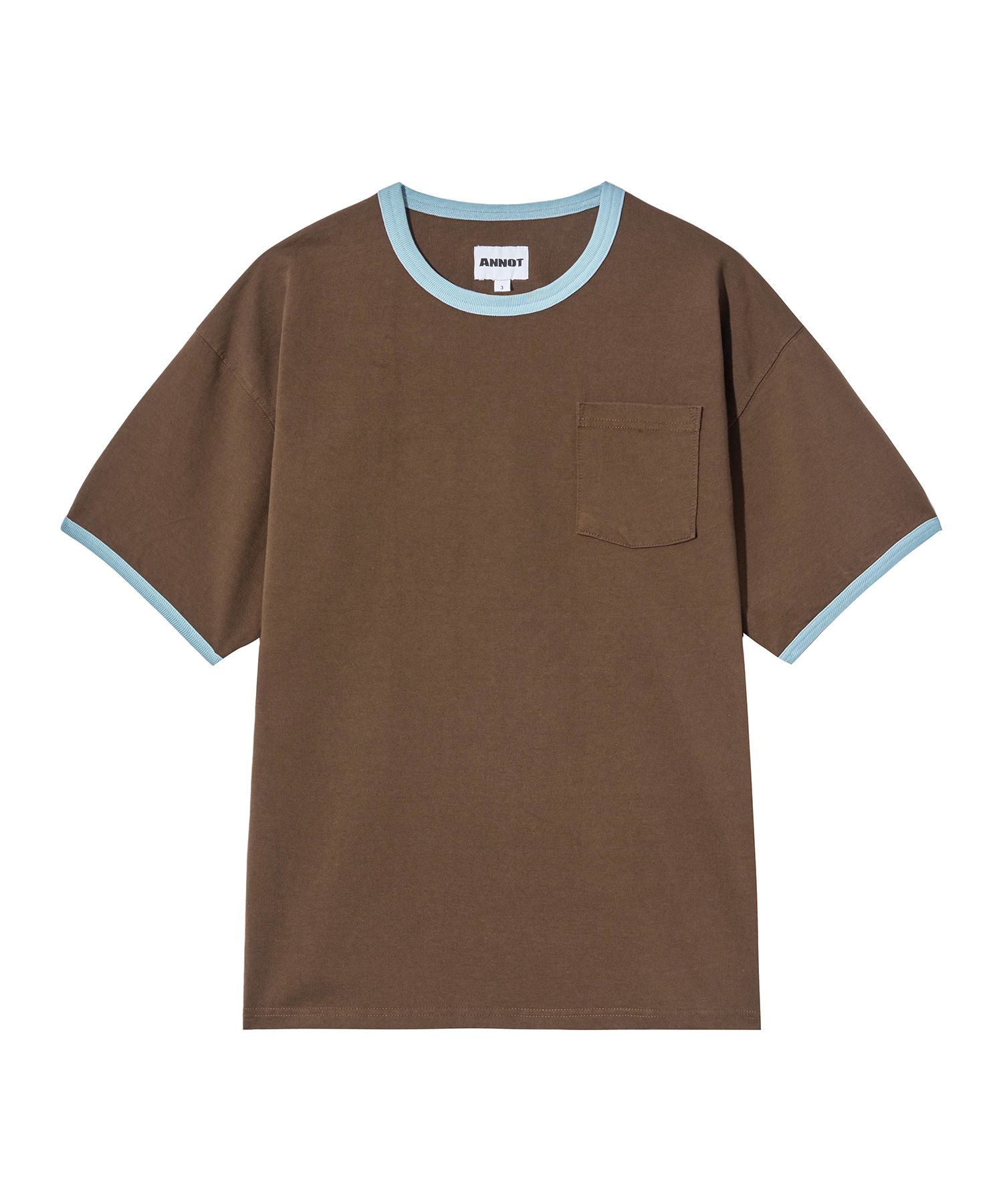 MUSINSA公式 | ANNOT ウォッシュドポケットリンガーTシャツブラウン