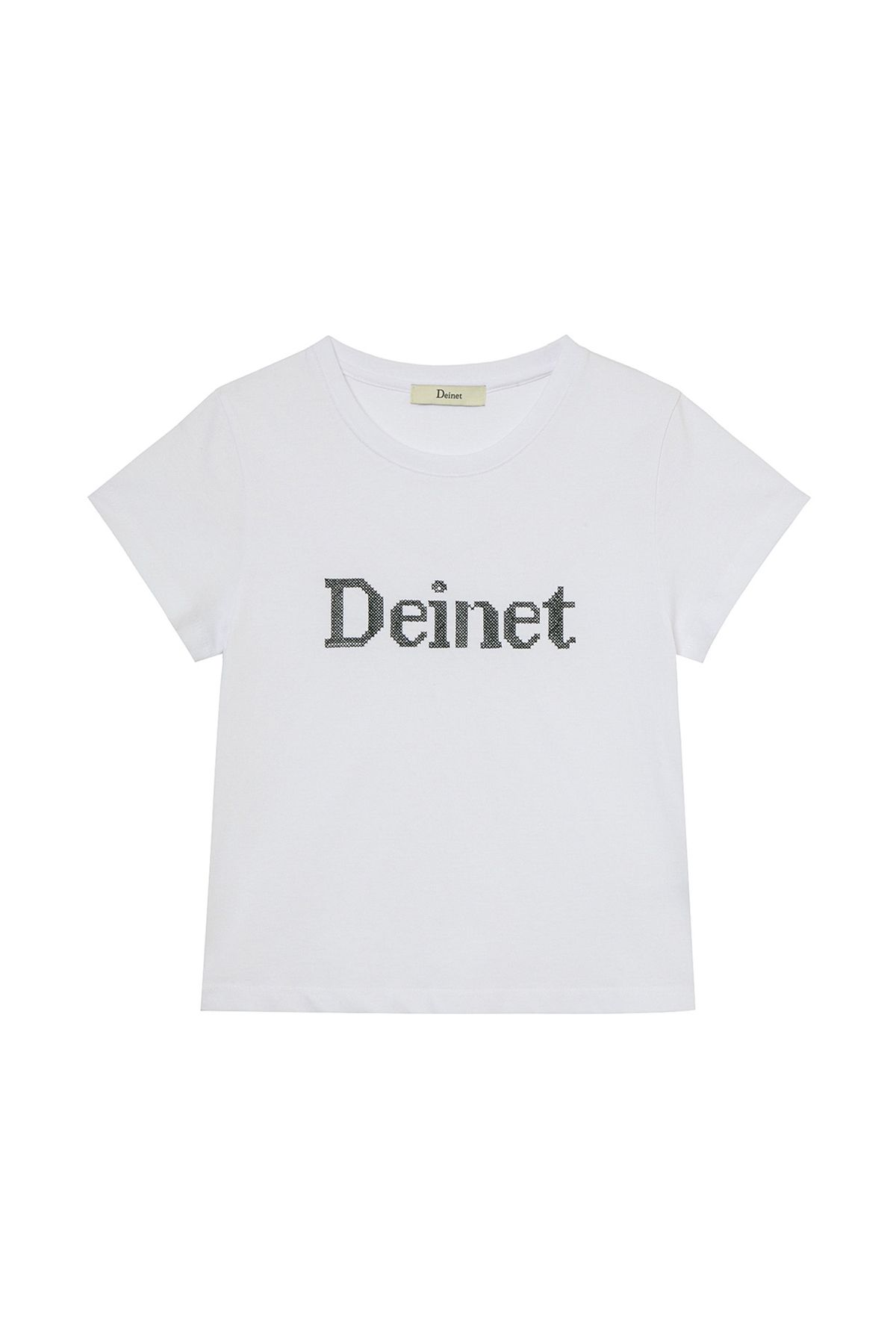 다이닛(DEINET) NEEDLE POINT T-SHIRT IN WHITE