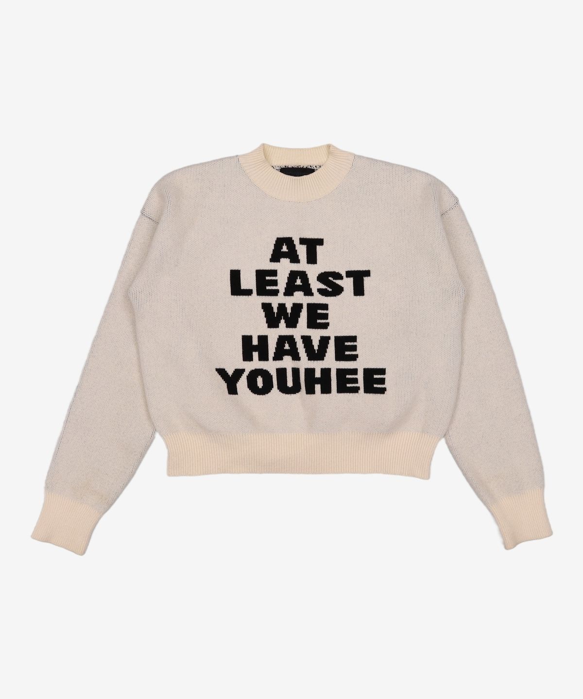 유희(YOUHEE) YOUHEE LETTERING PULLOVER KNIT IVORY FREE