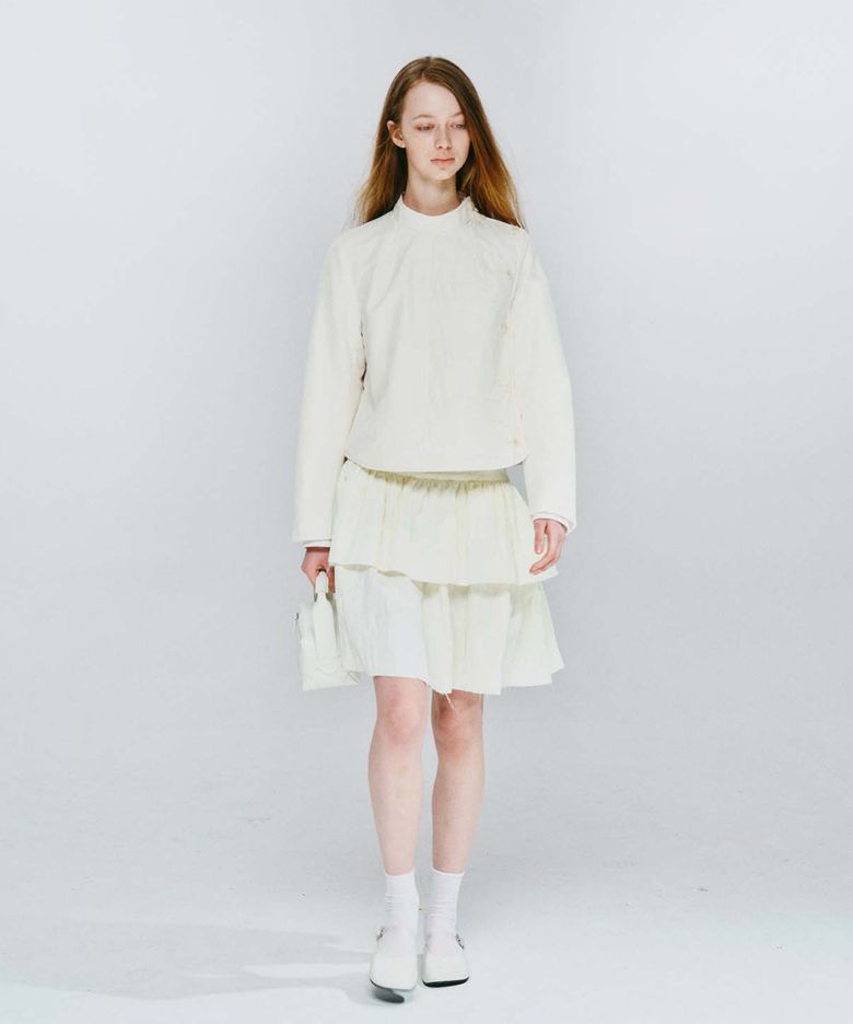 LINEAR FENCING JACKET (IVORY)