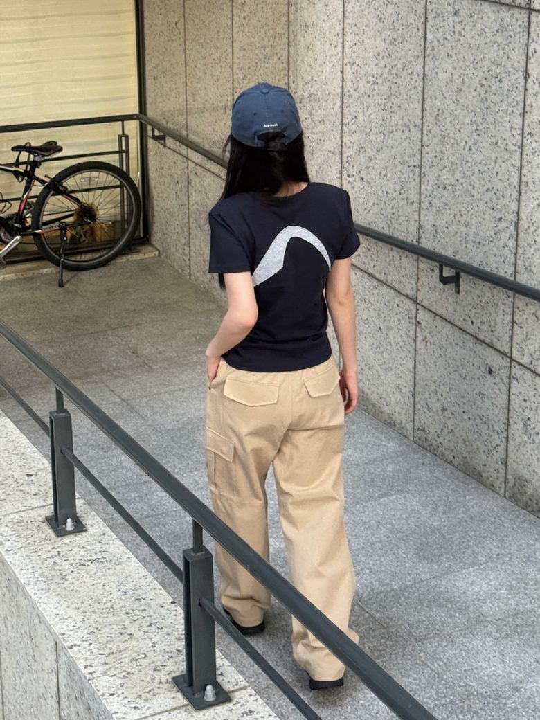 (W) ZRS Waffle Logo Tee (NAVY)