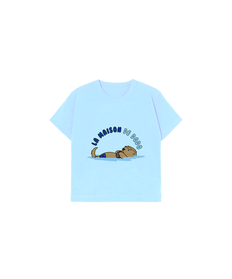 Simply DODO T Shirt with Otter (Blue)_키즈반팔티
