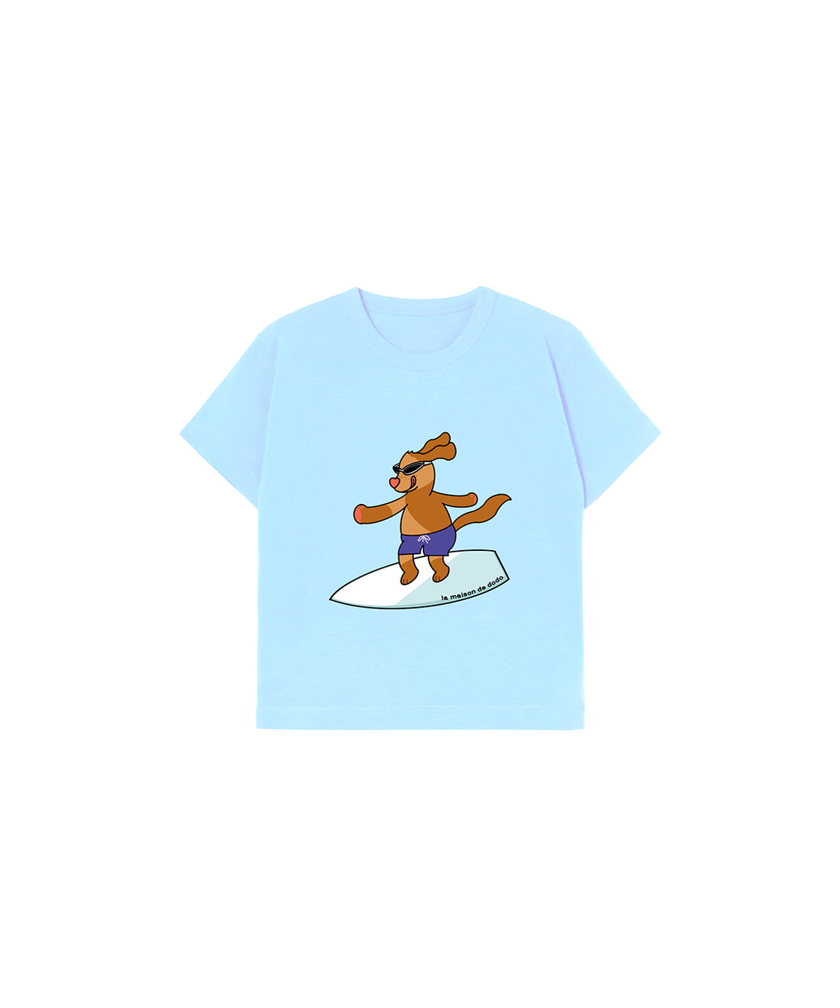 라메종드도도(LA MAISON DE DODO) Simply DODO T Shirt with Dog (Blue)_키즈반팔티