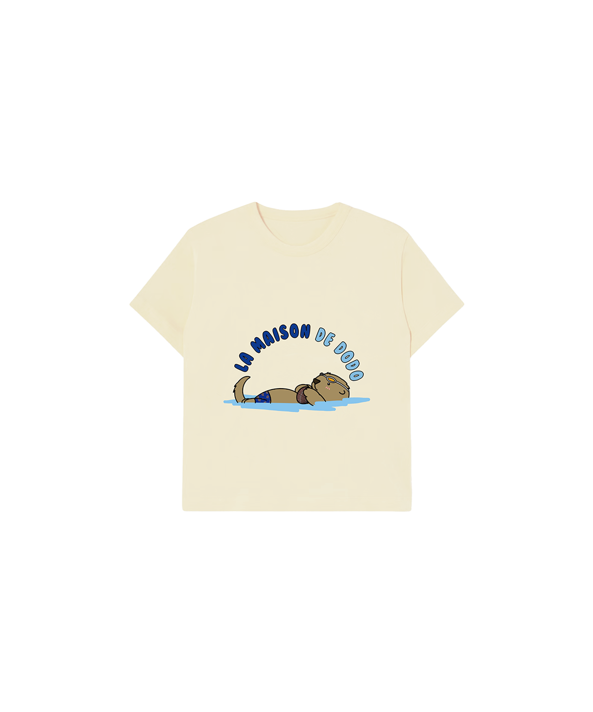 라메종드도도(LA MAISON DE DODO) Simply DODO T Shirt with Otter (Ivory)_키즈반팔티