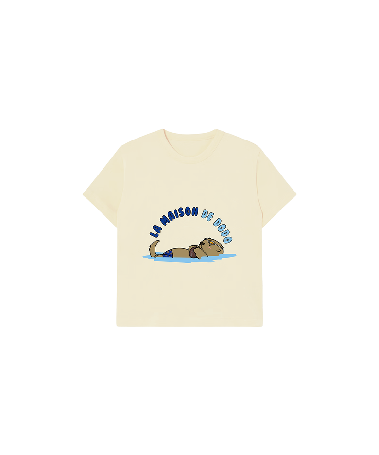 Simply DODO T Shirt with Otter (Ivory)_키즈반팔티