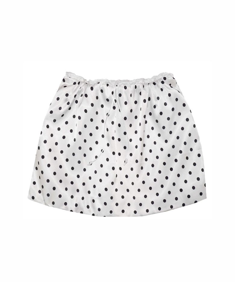 Satin Dot Mini Skirt