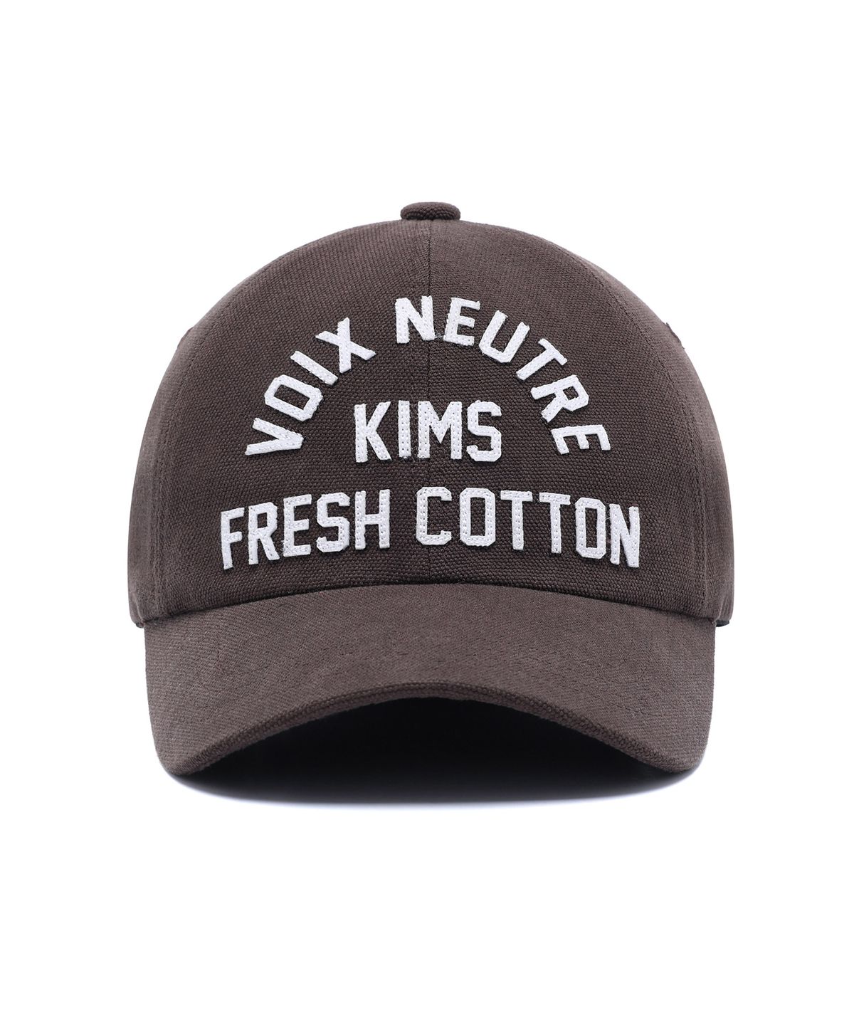 킴스 프레시 코튼 마켓(KIMS FRESH COTTON MARKET) [김샤브칼 X KIMS]  Voix Logo Ball Cap Brown