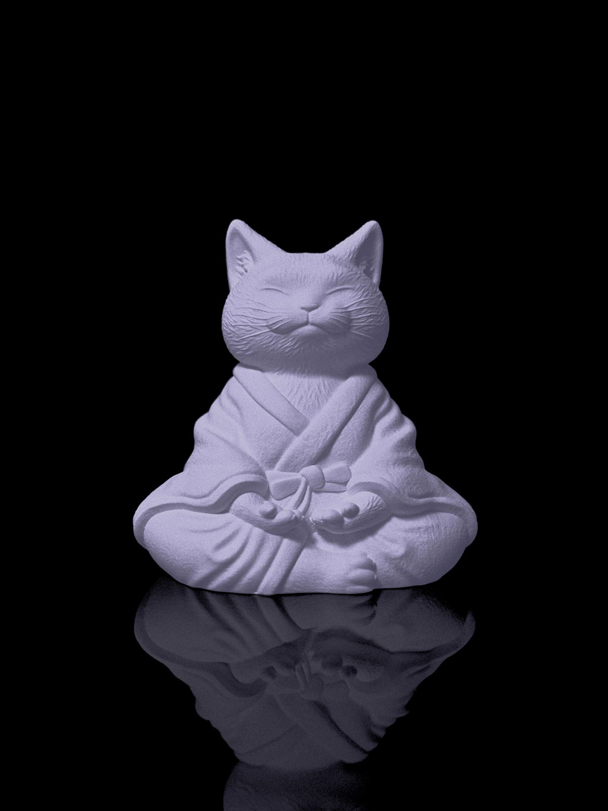 포지맨션(FORGEMANSION) Meditating Cat_Purple