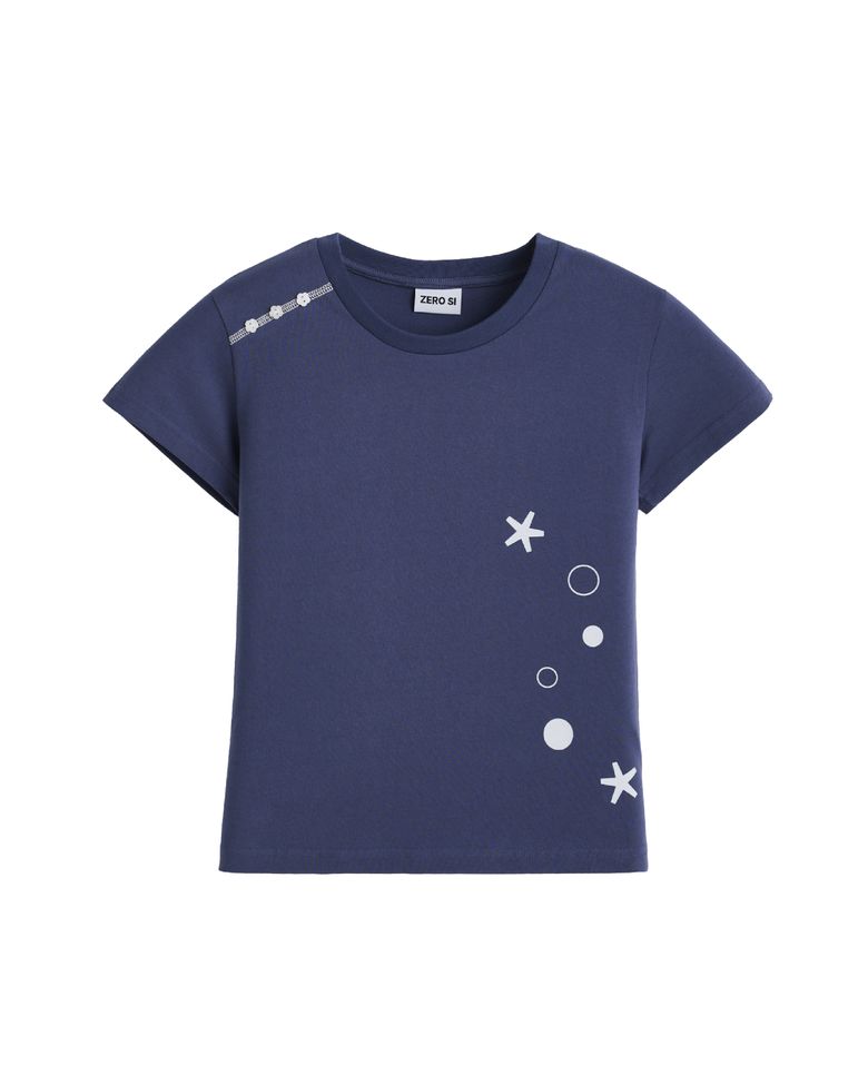 (W) ZRS Cloud Button Tee (COBALT BLUE)