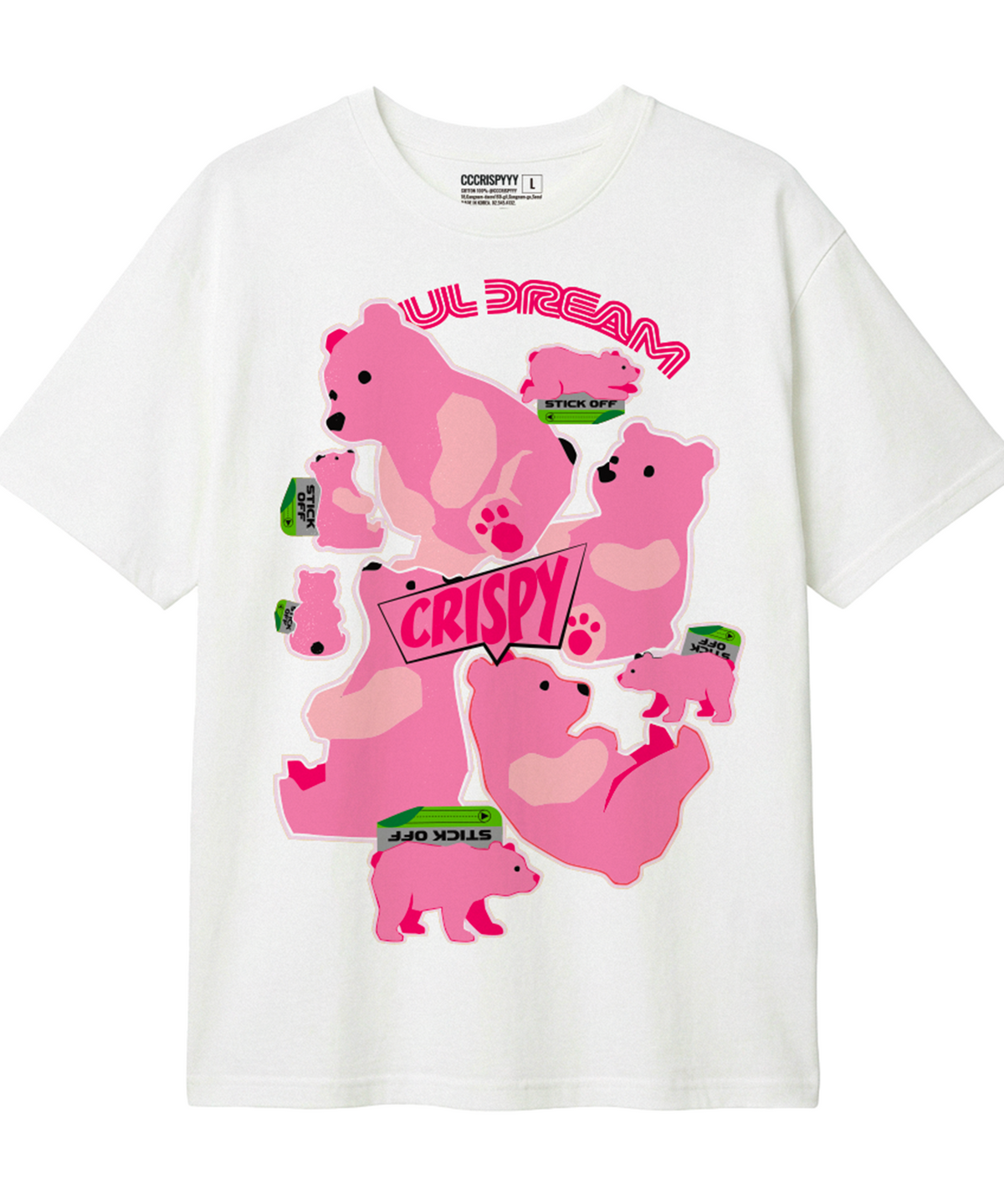 크리스피(CCCRISPYYY) Lemon-Bear01 Pink Tee
