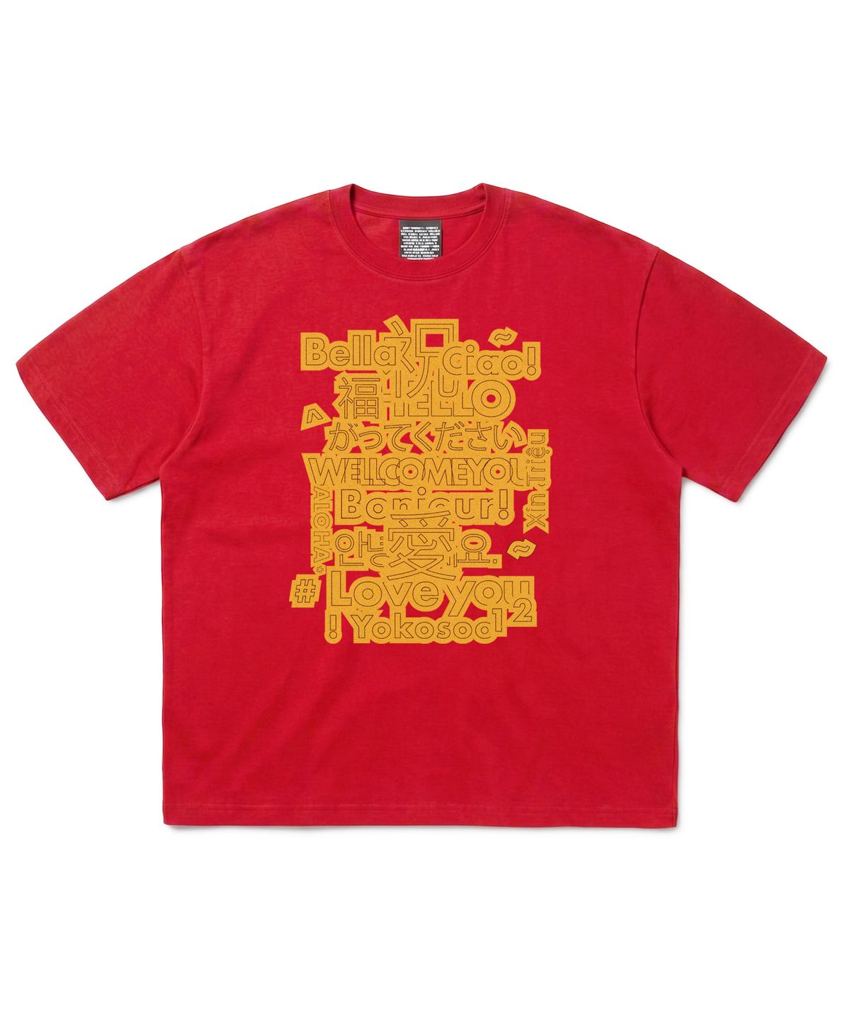 더트(DURT) MULTILINGUAL HALF SLEEVE TEE (RED)