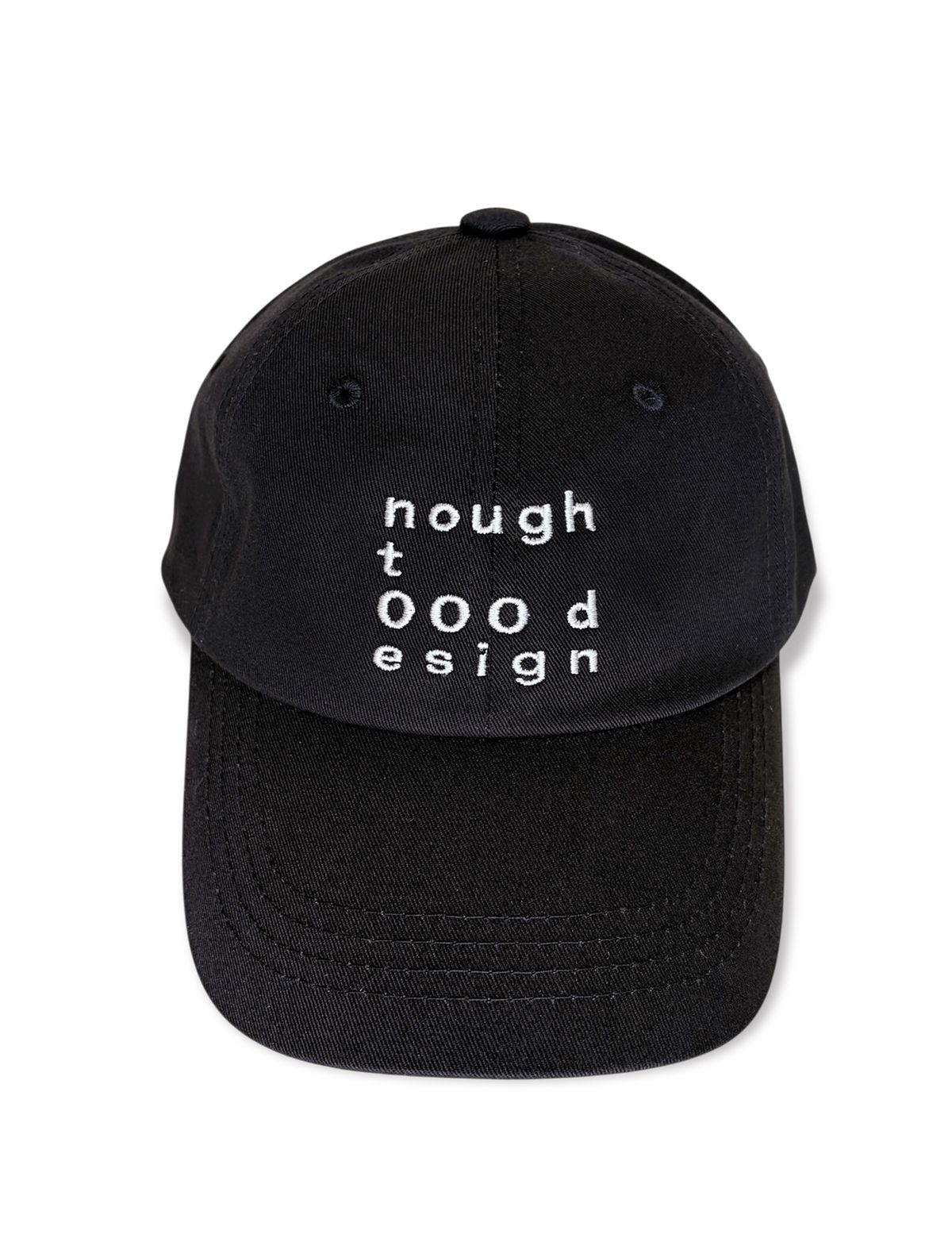 노우트(NOUGHT) 000디자인 로고 볼캡 / 블랙