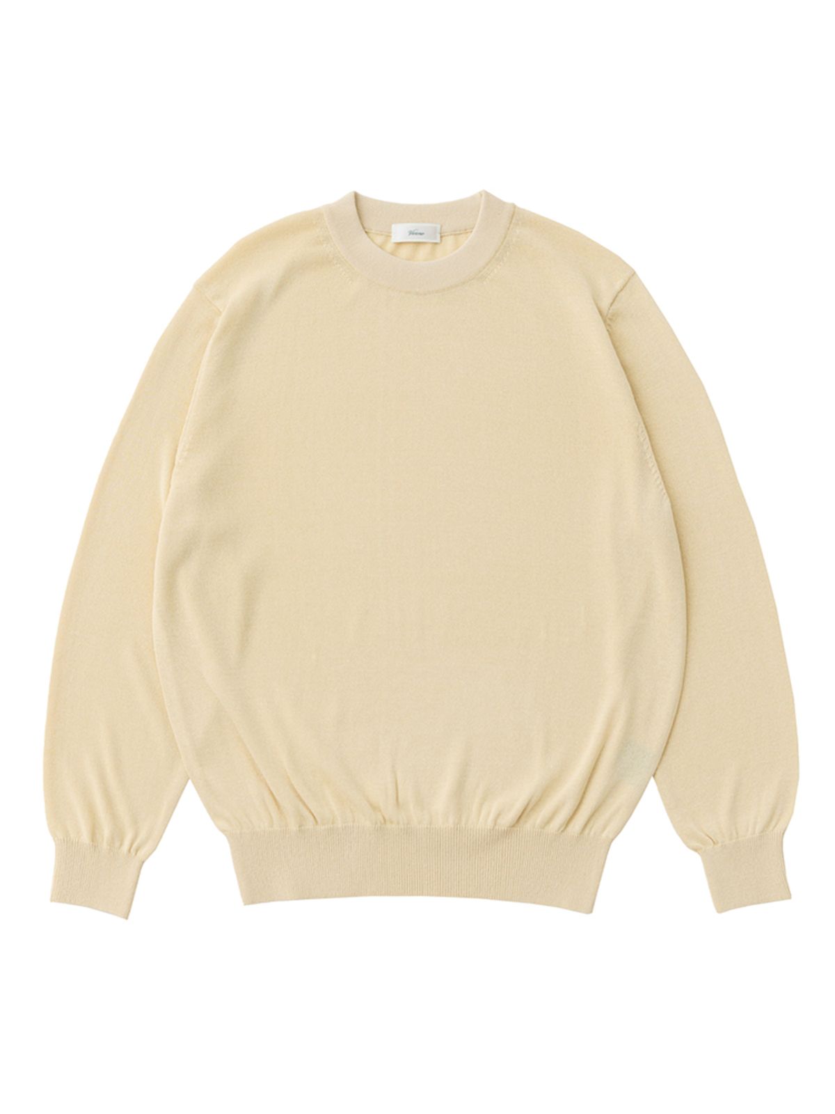 베르노(VERNO) 26SS LL Long sleeve round-neck knit Ecru