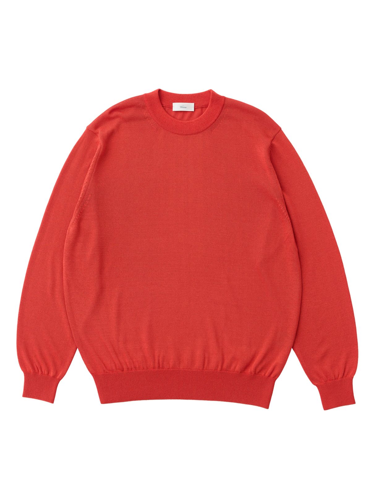 베르노(VERNO) 26SS LL Long sleeve round-neck knit Vermilion